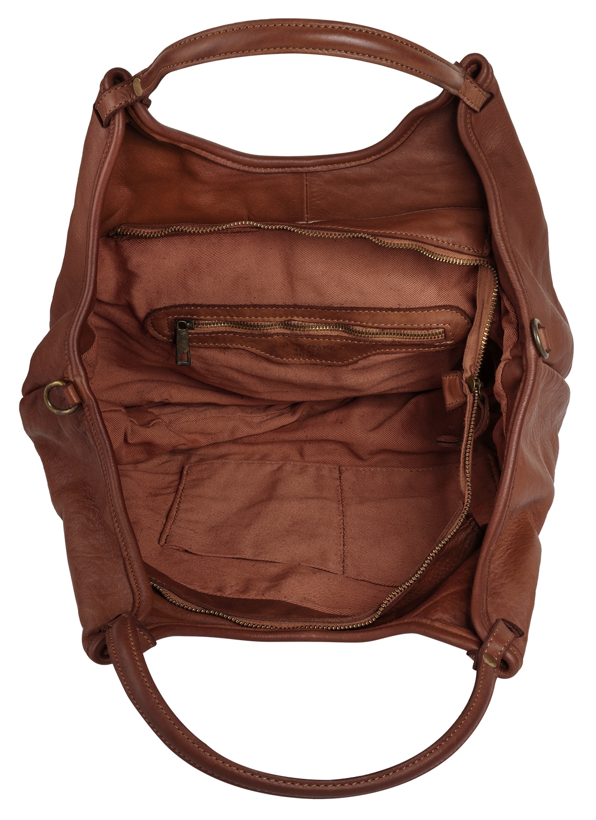 Samantha Look Henkeltasche, echt Leder, Made in Italy