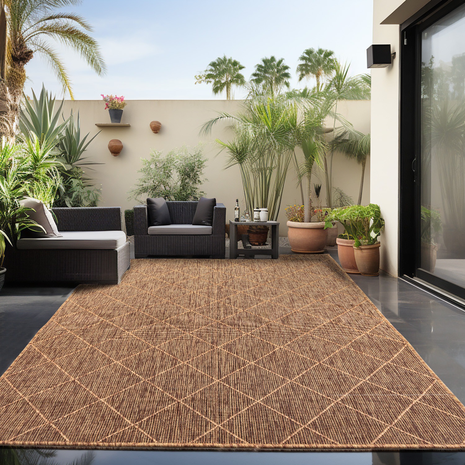 Ayyildiz Teppiche Outdoorteppich "ZAGORA 4512" rechteckig 5 mm Höhe Läufer, günstig online kaufen