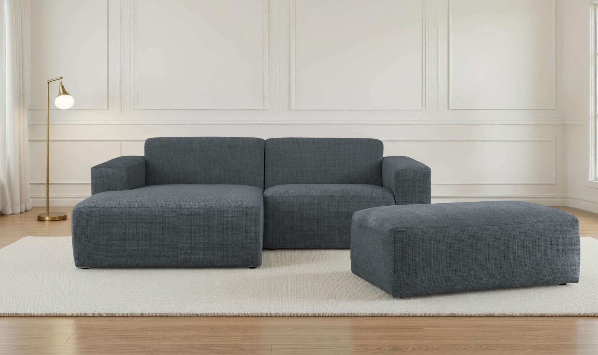 INOSIGN Ecksofa »Koa,228cm, L-Form, Modulsofa, Webstoff, Cord, Struktur, Ch günstig online kaufen