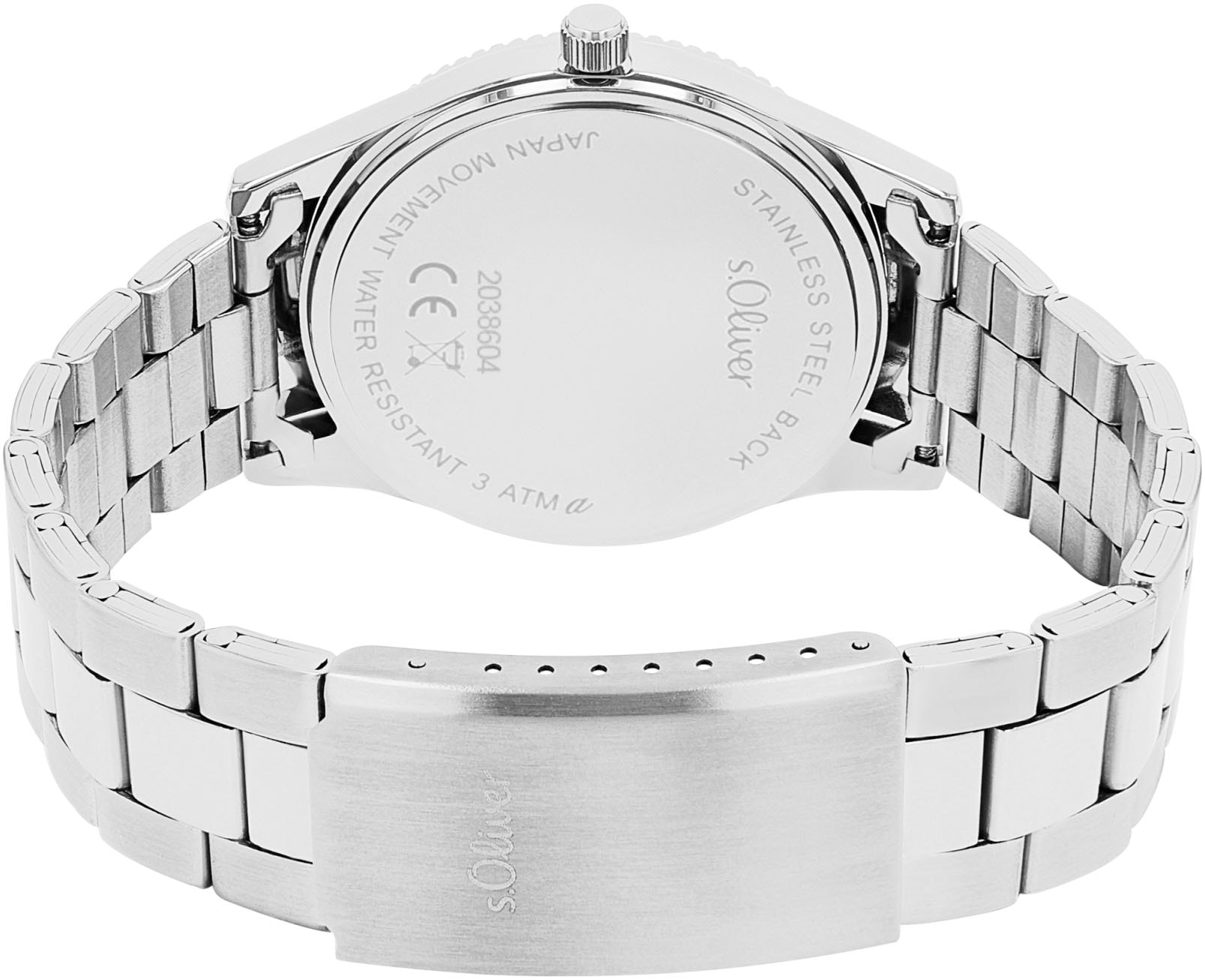 s.Oliver Quarzuhr, Armbanduhr, Damenuhr, Herrenuhr, Edelstahlarmband