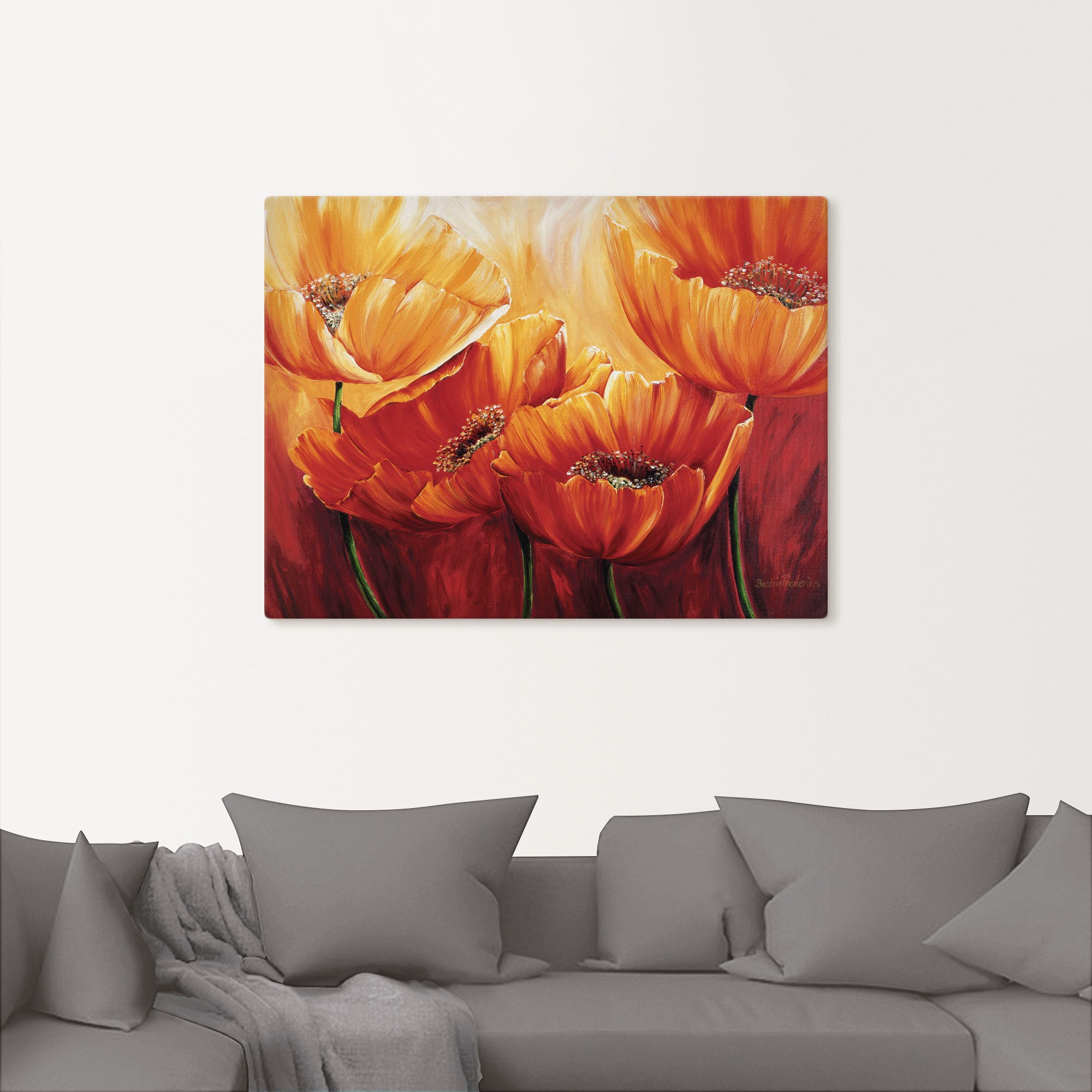 Artland Wandbild »Vier Mohnblumen« 1 Stk. tlg. als Leinwandbild, Poster in günstig online kaufen