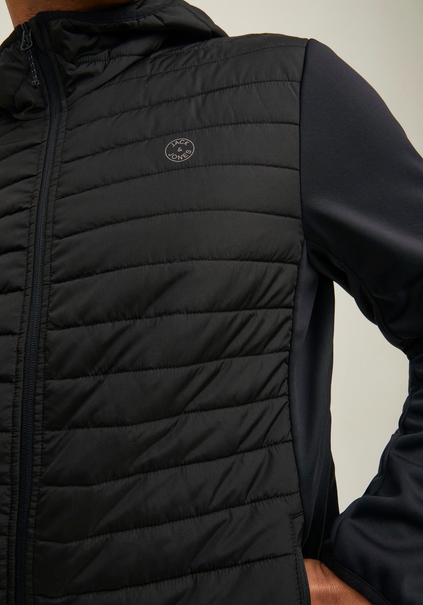 Jack & Jones Steppjacke »JJEMULTI mit Kapuze und Futter«, mit Kapuze, unifarben, modisch, regular fit, Polyester
