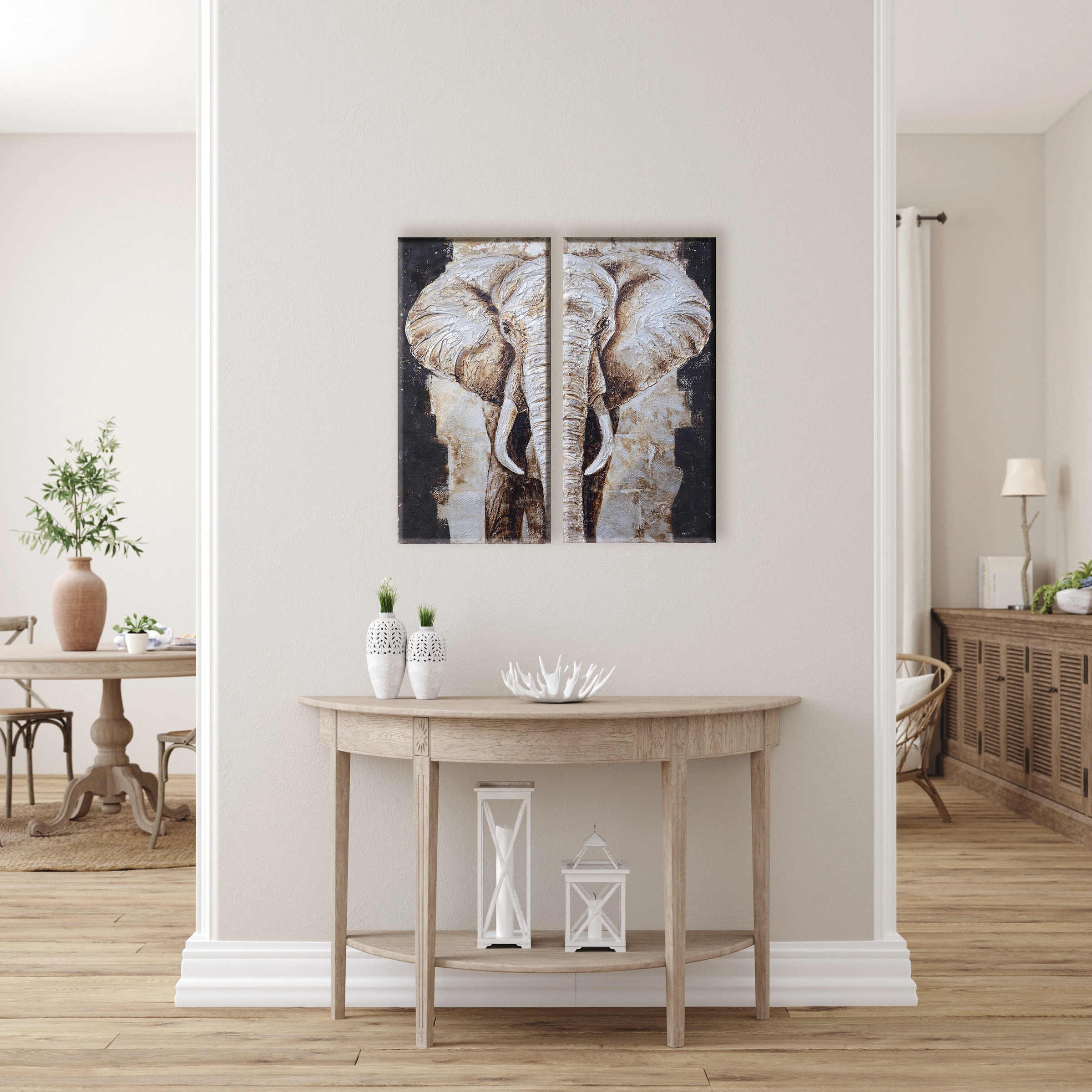 Bönninghoff Ölbild handgefertigt kaufen auf »Ölgemälde, (1 St.), Rechnung Elefant«