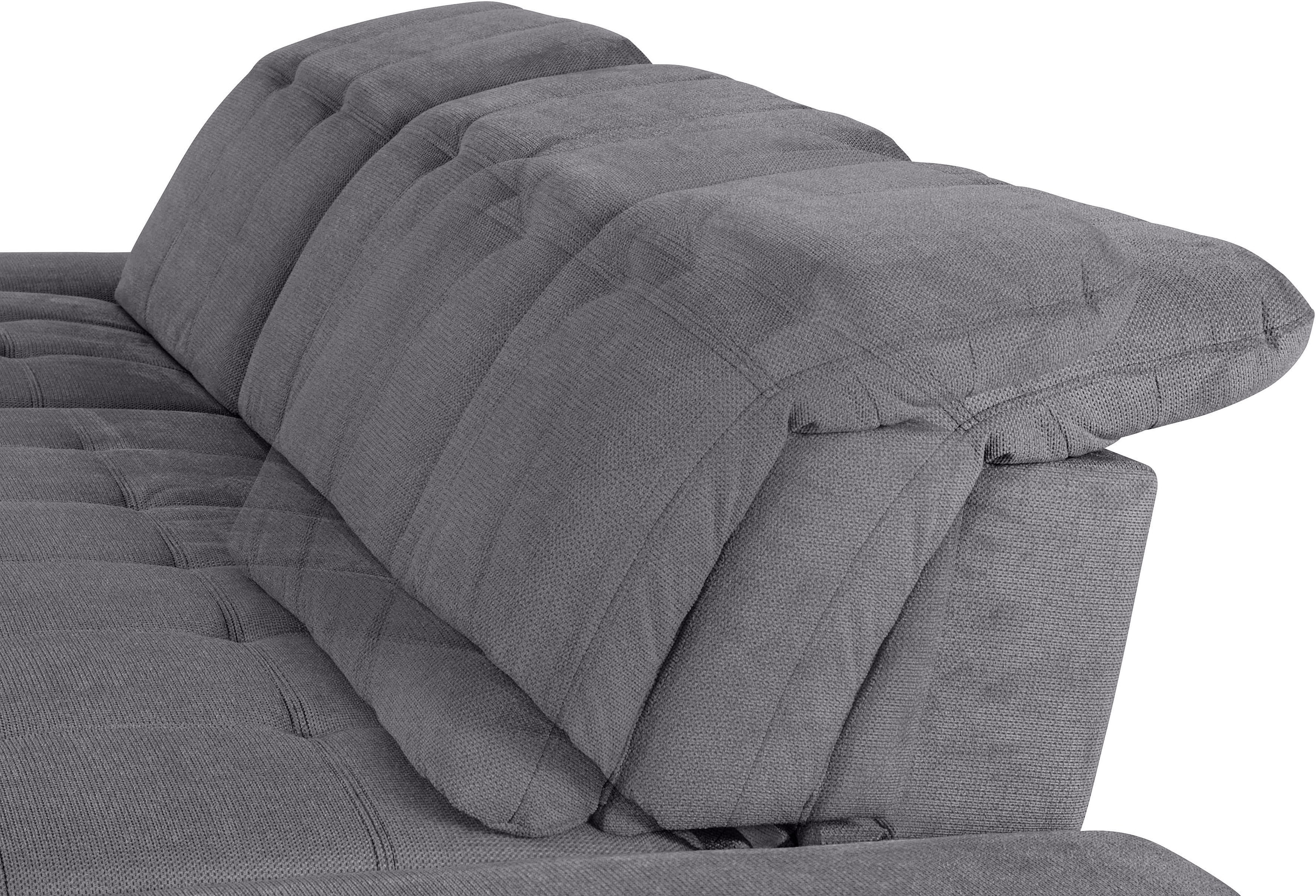 COTTA Ecksofa »Holiday L-Form mit Sitztiefen-, Armteil- und Kopfteilverstellung«, wahlweise mit Bettfunktion & Bettkasten