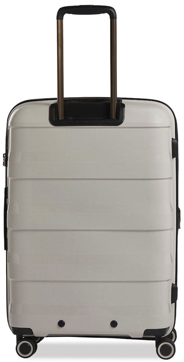 Stratic Hartschalen-Trolley »Straw + M, beige«, 4 Rollen, Reisekoffer Reisegepäck Aufgabegepäck TSA-Zahlenschloss