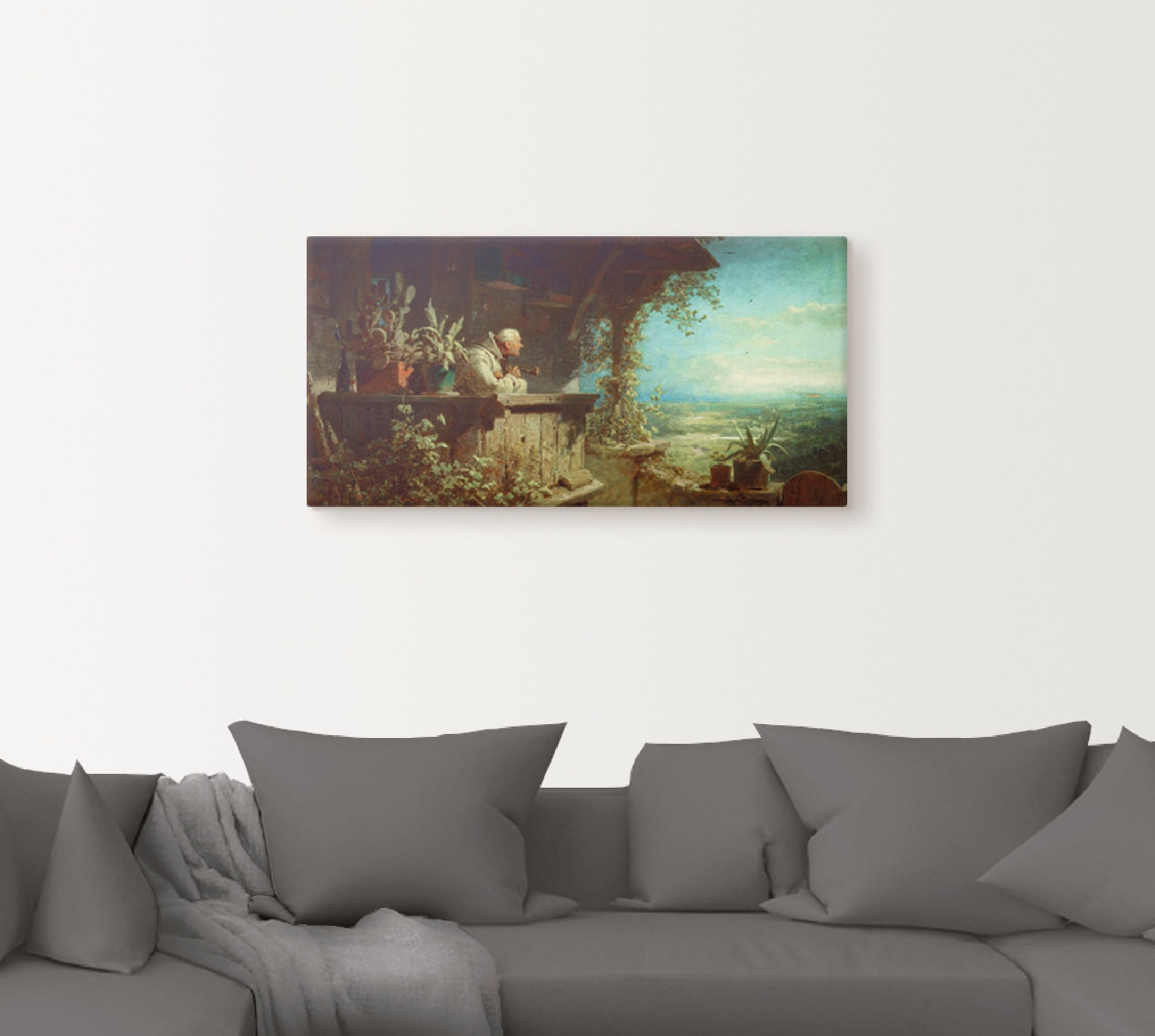 Artland Leinwandbild »Verdächtiger Rauch 1860«, Mann, (1 St.), auf Keilrahmen gespannt