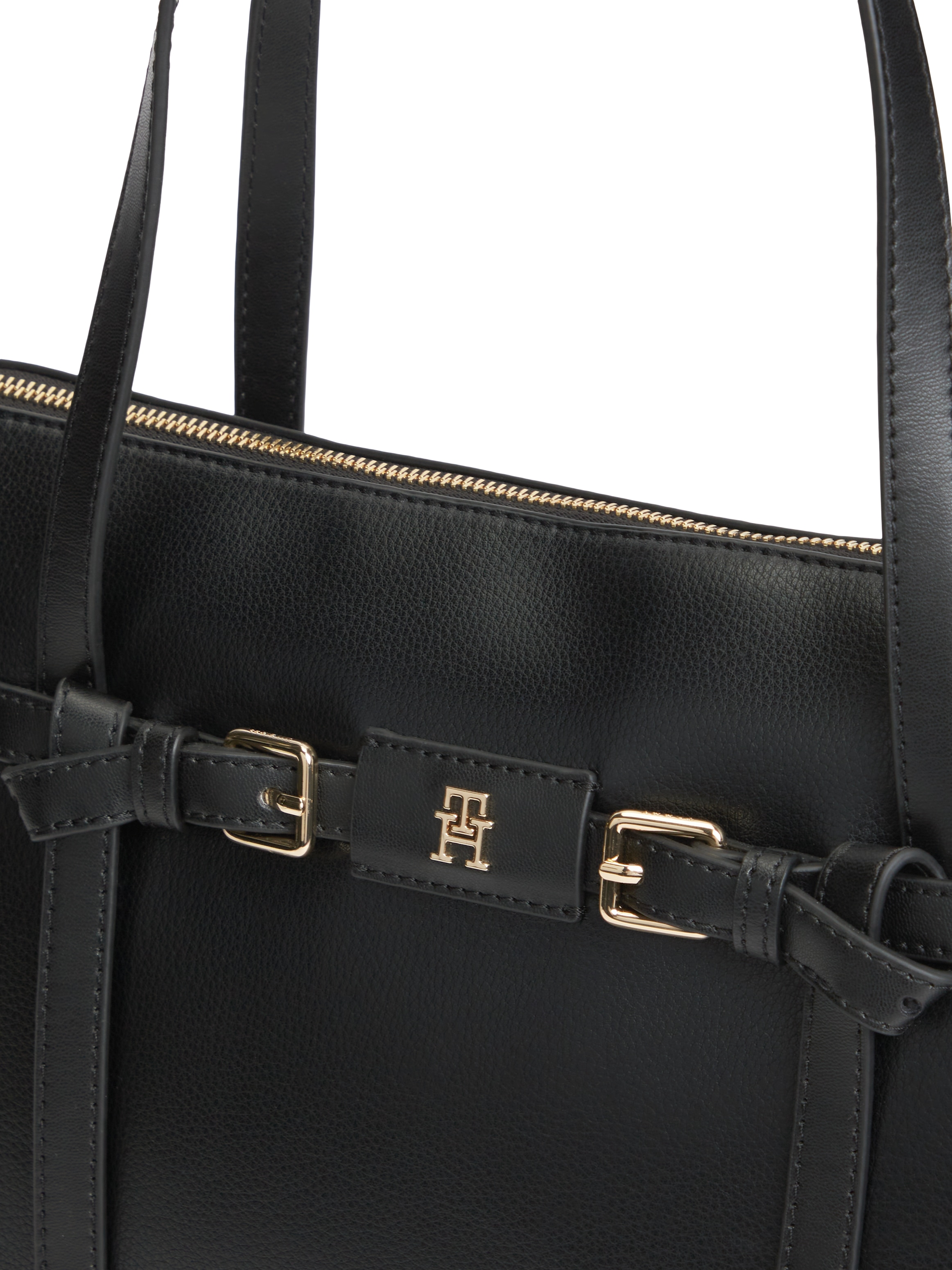 Tommy Hilfiger Handtasche »TH BUCKLE TOTE« Damen Schultertasche, mit Zierschnalle und TH-Schmuckelement