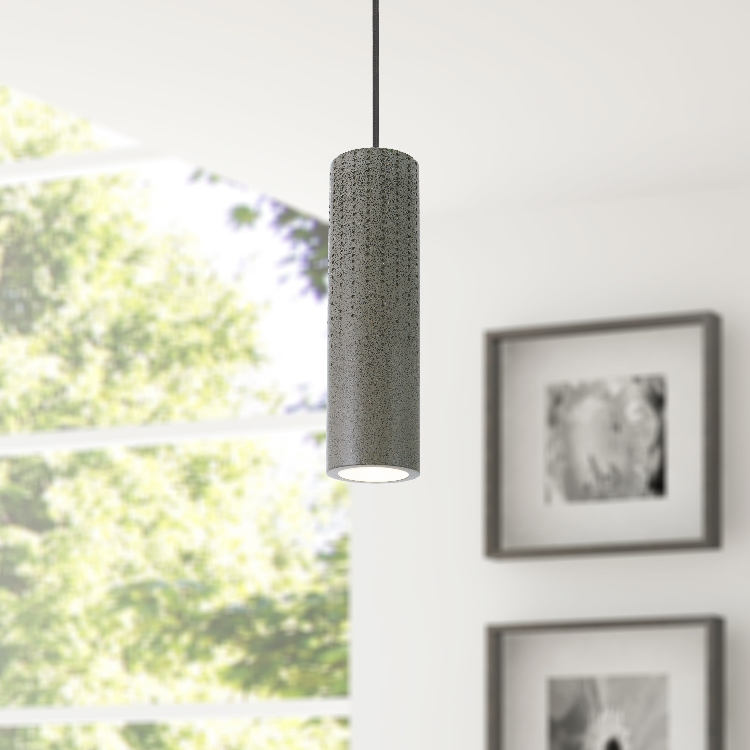 Paco Home Pendelleuchte »BAROLL«, 1 flammig, Leuchtmittel GU10 | ohne Leuchtmittel, LED, GU10, Lampe Für Wohnzimmer Esszimmer Küche, Höhenverstellbar