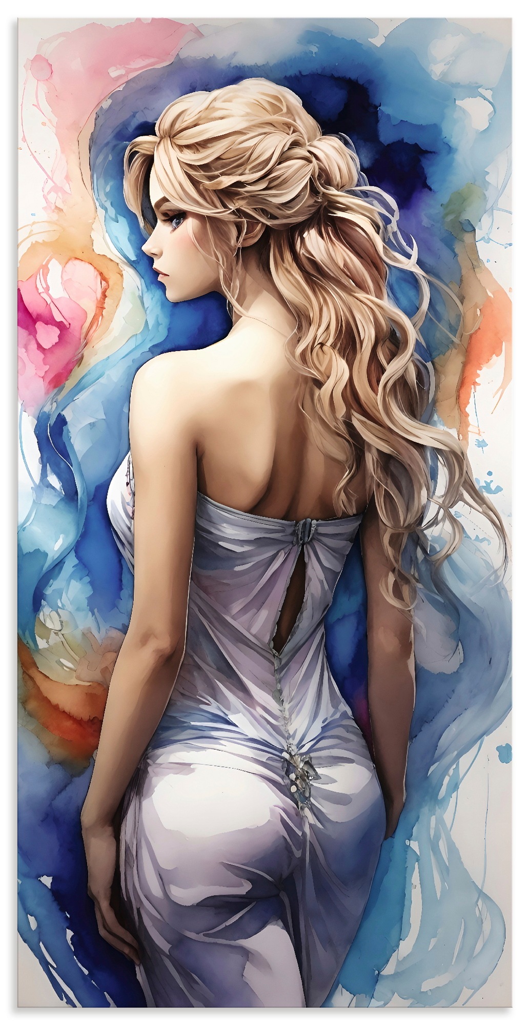 Wandbild ARTLAND "Frau in Farben I", farbe bild(er): farbig, B:20cm H:40cm