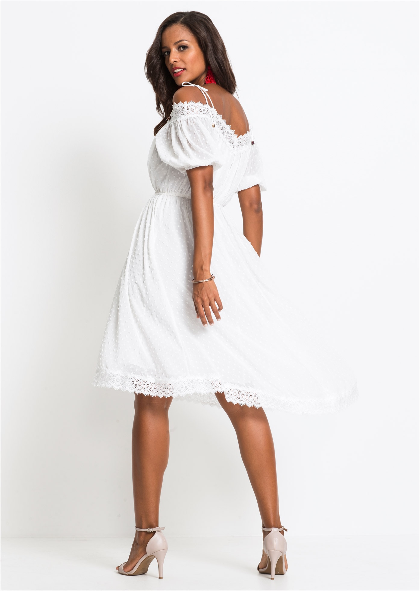 bonprix Trägerkleid für stilvollen Auftritt, aus Polyester, Oversize Passform