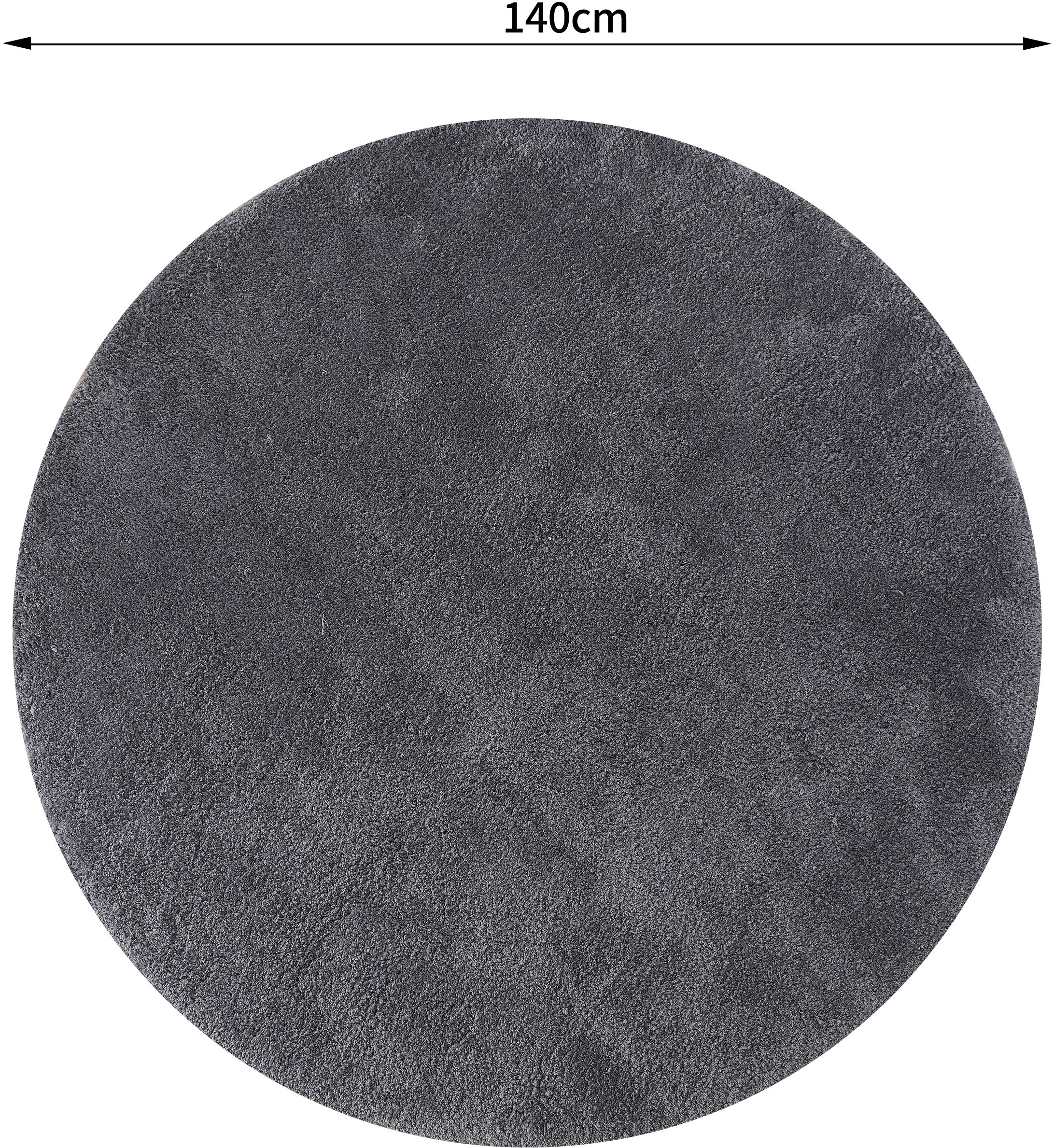 my home Hochflor-Teppich »Microfaser Teppich Magong, besonders weich, sehr feiner Flor«, rund, 25 mm Höhe, unifarben, weiche Teppiche, Wohnzimmer, Schlafzimmer, Kinderzimmer