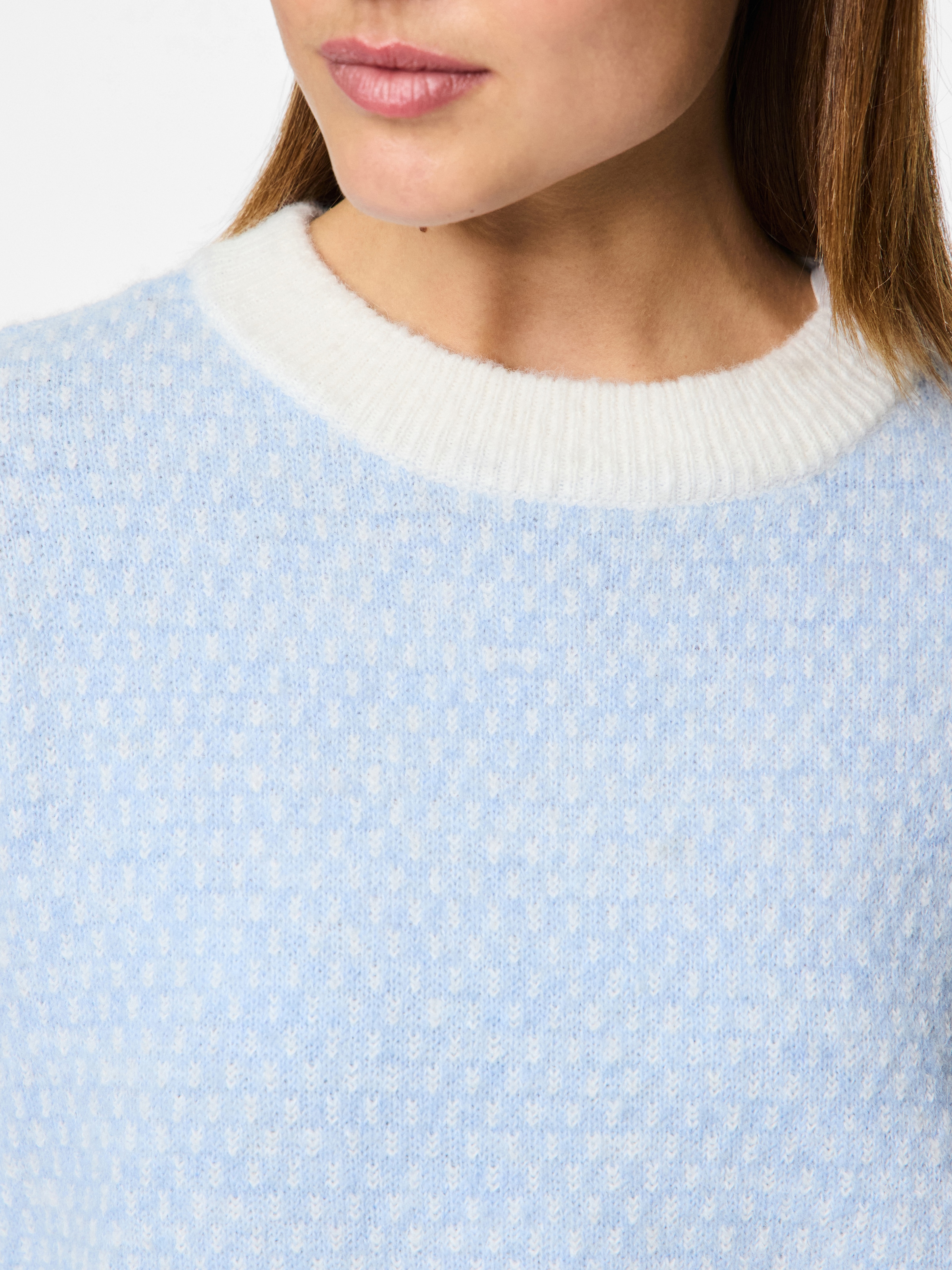 pieces Rundhalspullover »PCDILIPPA LS O-NECK KNIT MM«