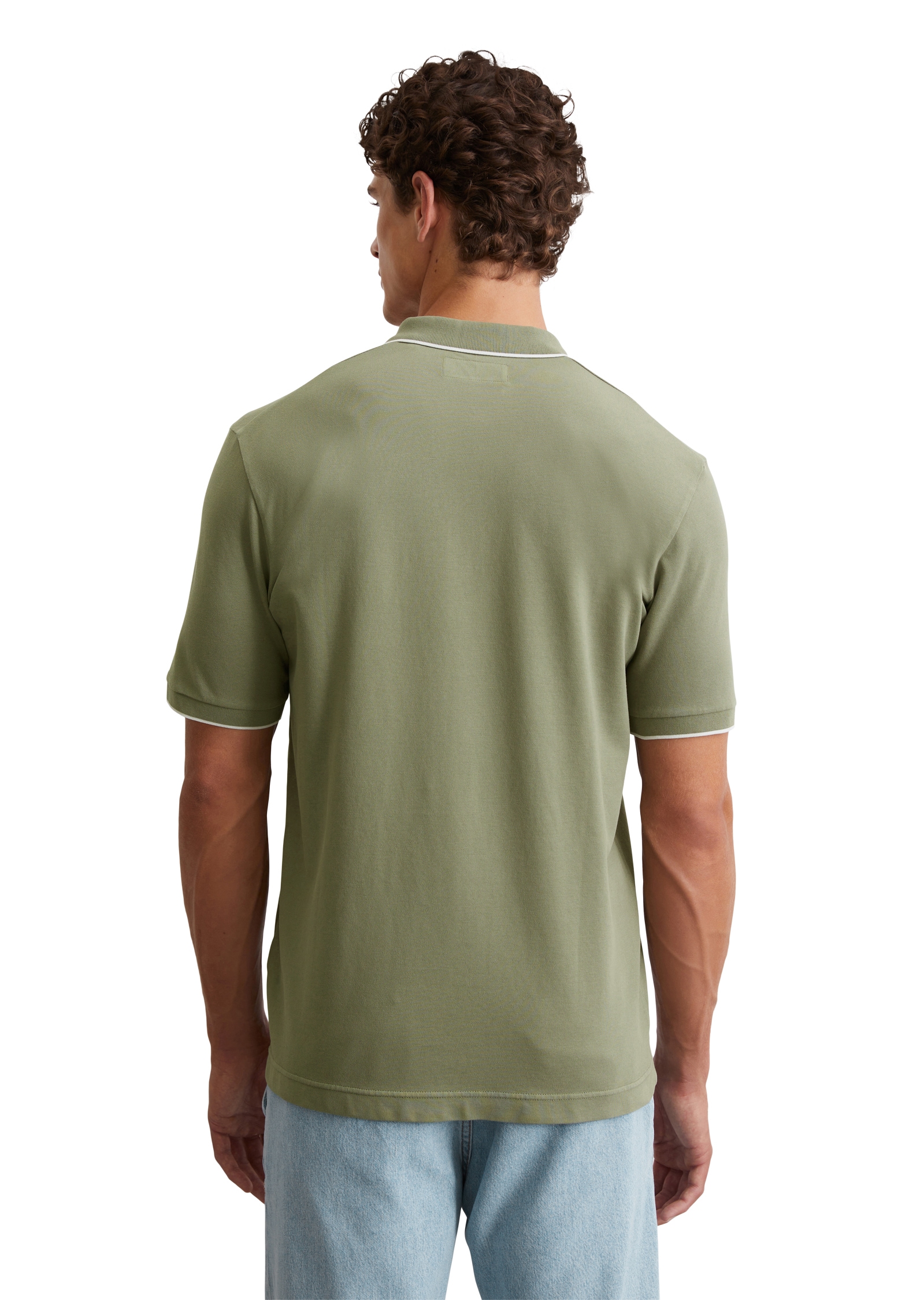Marc O'Polo Poloshirt, aus Piqué, regular fit, kontrastfarbene Details