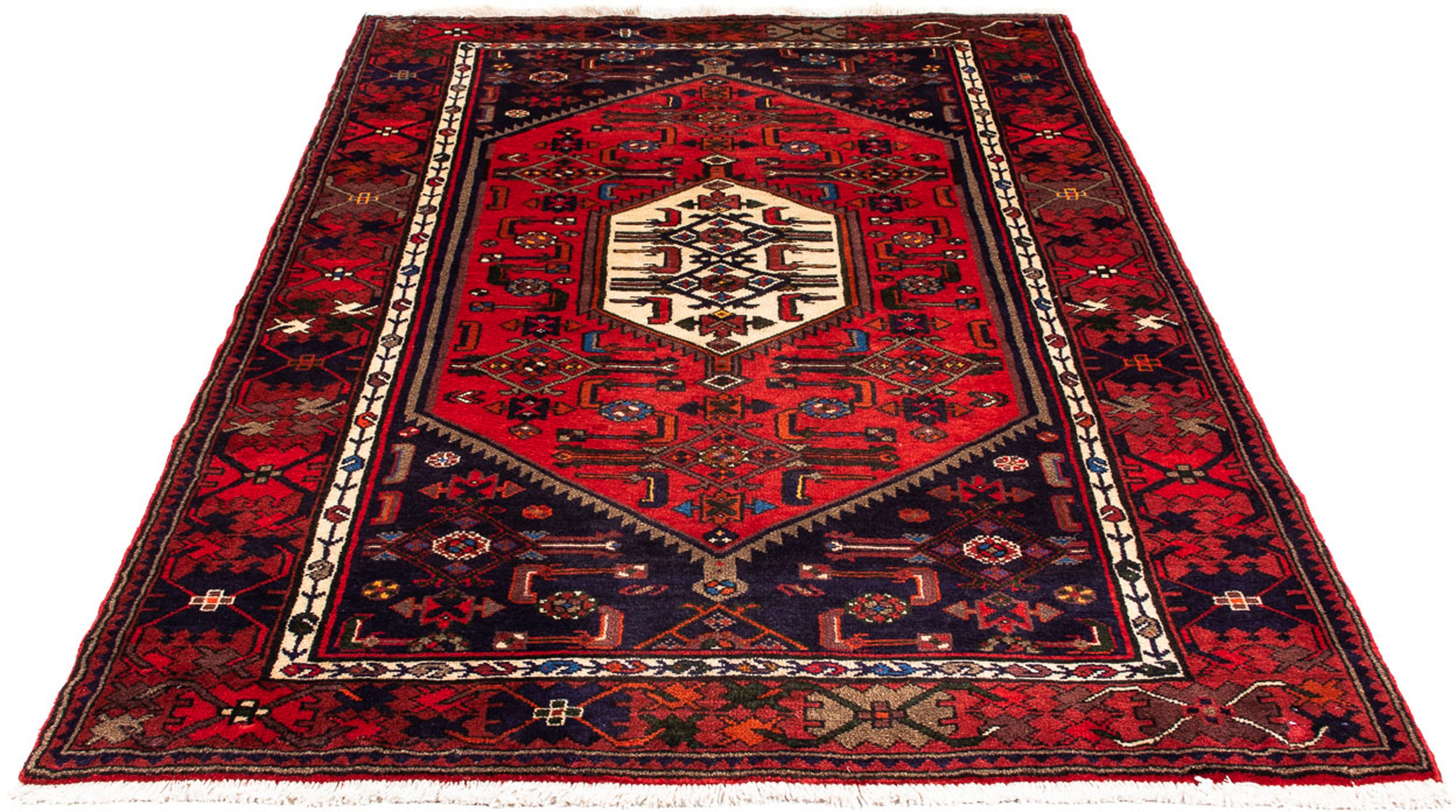 morgenland Orientteppich »Perser - Nomadic - 194 x 132 cm - dunkelrot«, rec günstig online kaufen