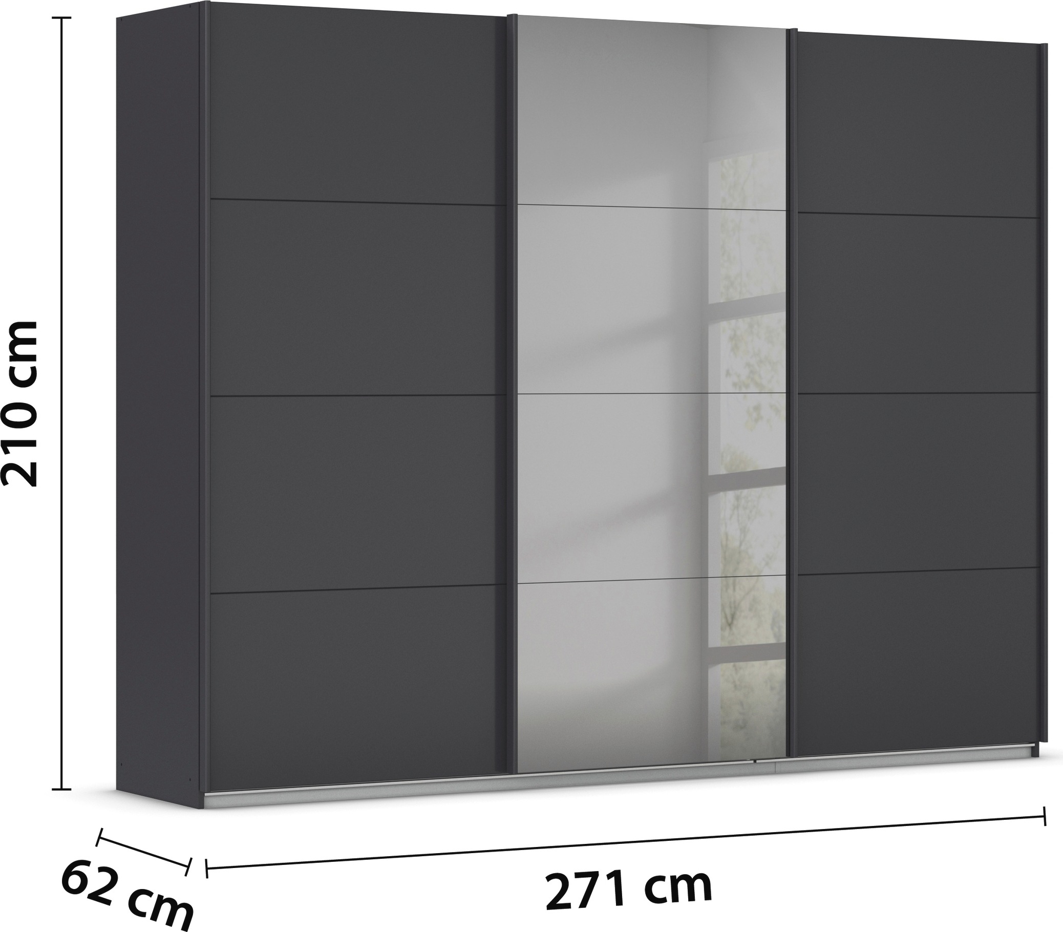 INOSIGN Schwebetürenschrank »Ferris«, BESTSELLER, Schrank Breite 2,71m, Schlafzimmerschrank in 3 Ausführungen