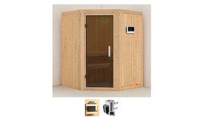 Karibu Sauna »Nanna«, (Set), 3,6-kW-Plug & Play Ofen mit externer Steuerung kaufen