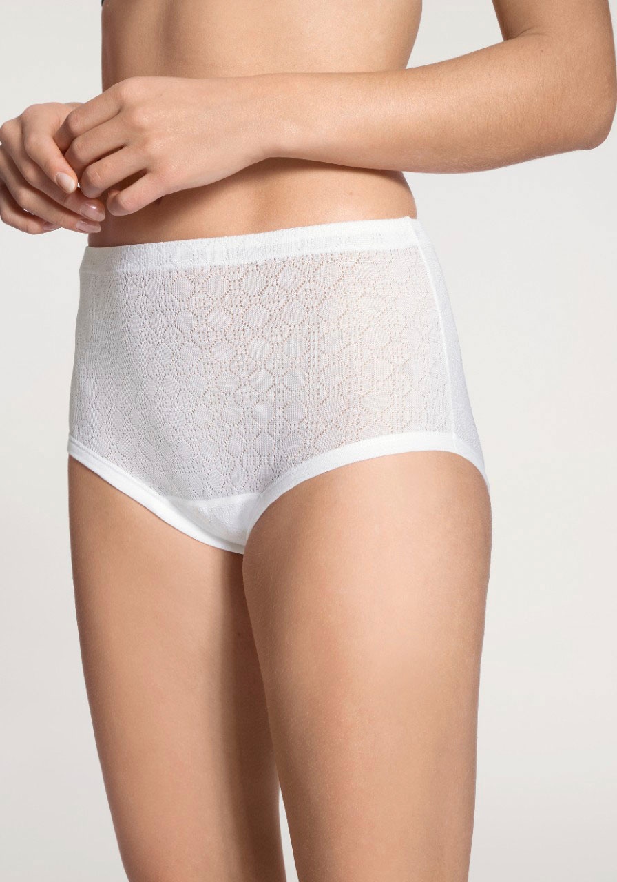 CALIDA Taillenslip »Iconics« -,  Ajour-Muster, Feinripp-Qualität, Baumwolle, elastischer Bund