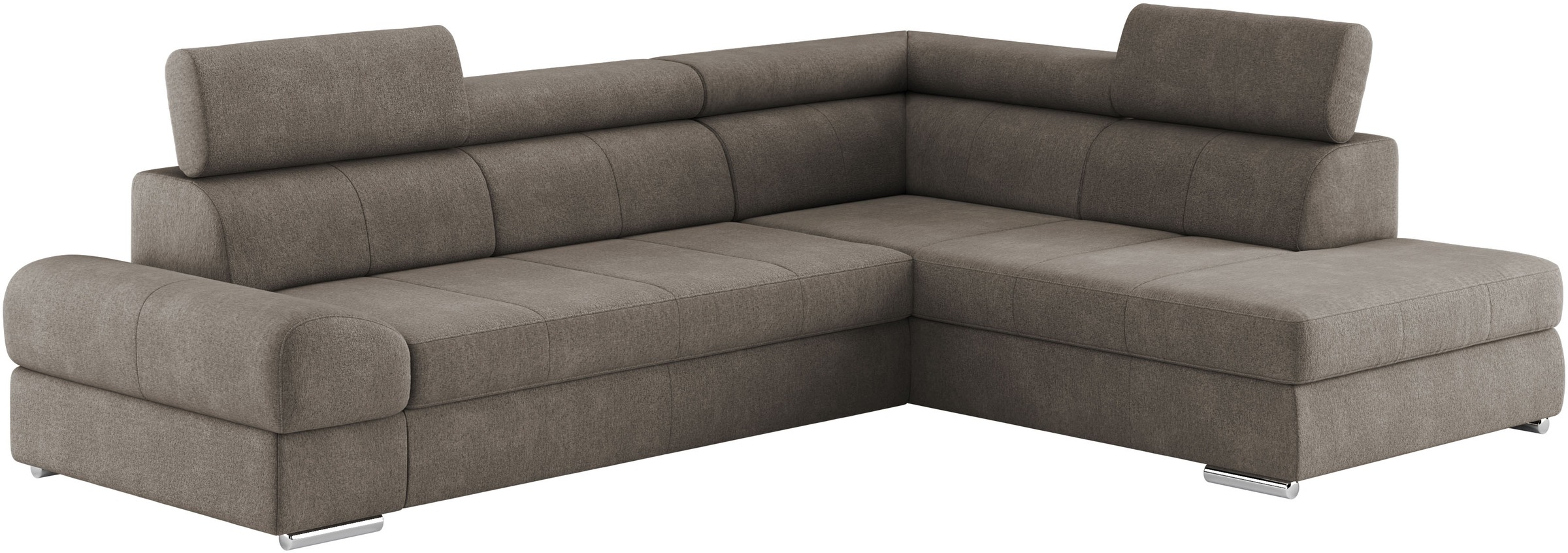 sit&more Ecksofa »Broadway L-Form«, mit verstellbaren Kopfteilen, wahlweise mit Bettfunktion