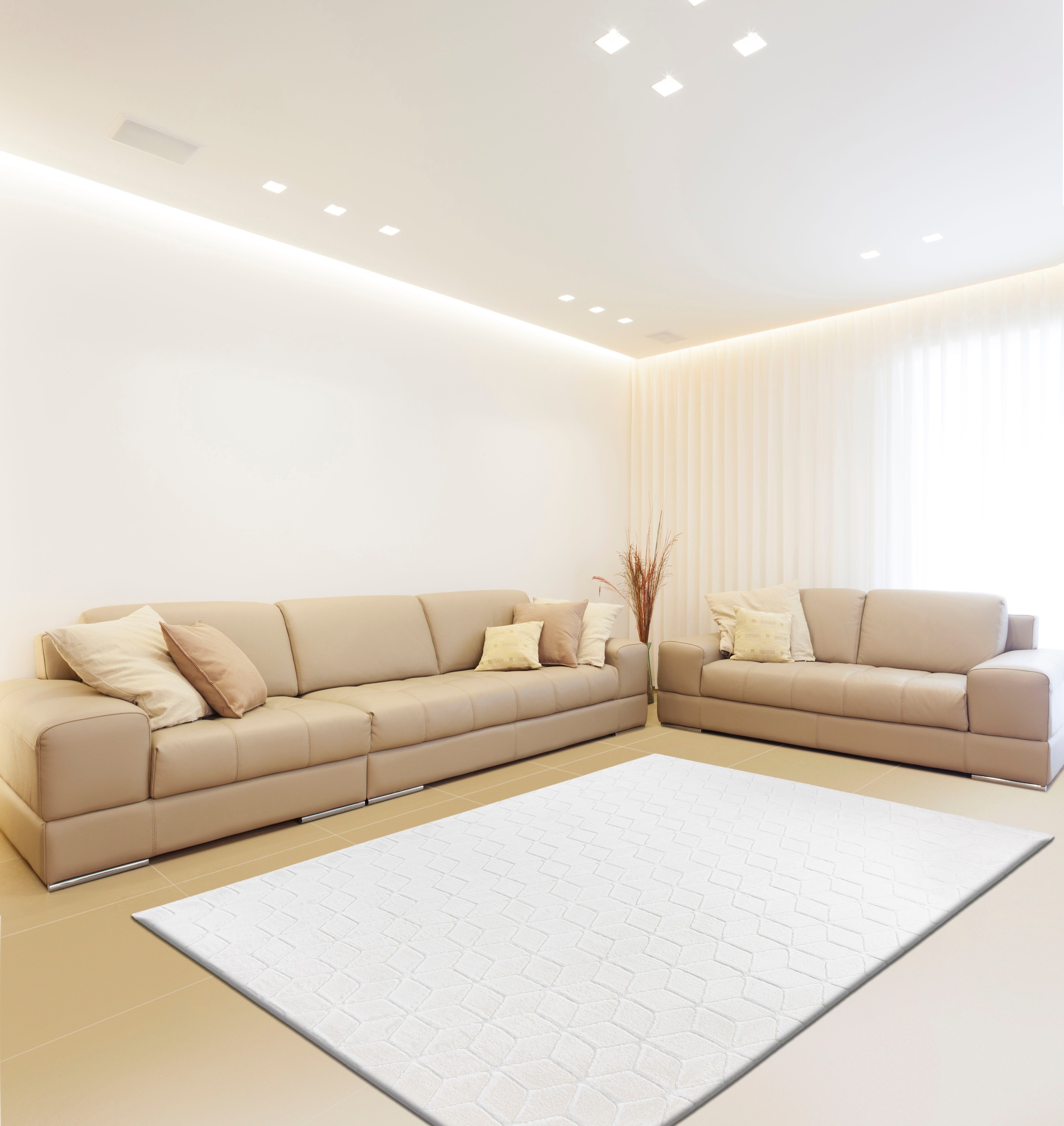 calo-deluxe Teppich »Jardan-1000«, rechteckig, 20 mm Höhe, besonders weich durch Microfaser, Wohnzimmer