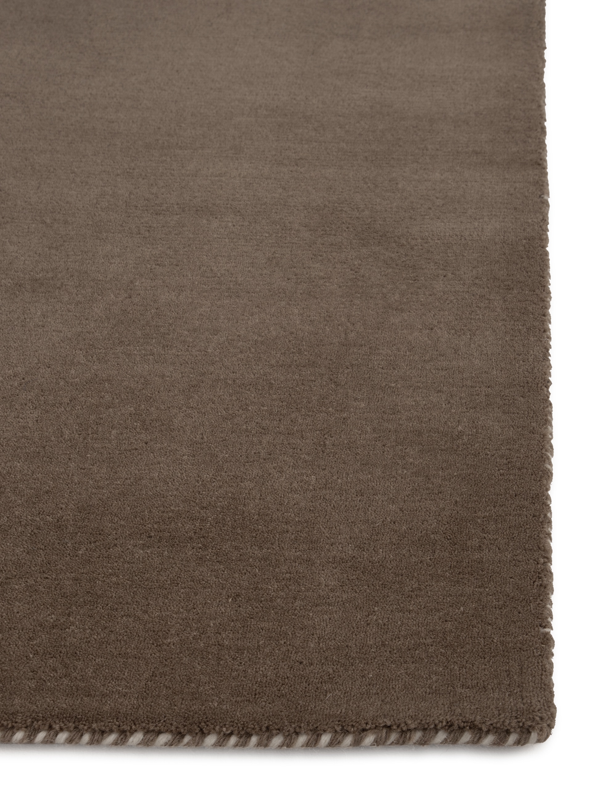 carpetfine Wollteppich »Gabbeh Lola Uni«, rechteckig, 14 mm Höhe, mit natürlichem Pflanzenmaterial von Hand gewebt, auch in Rund