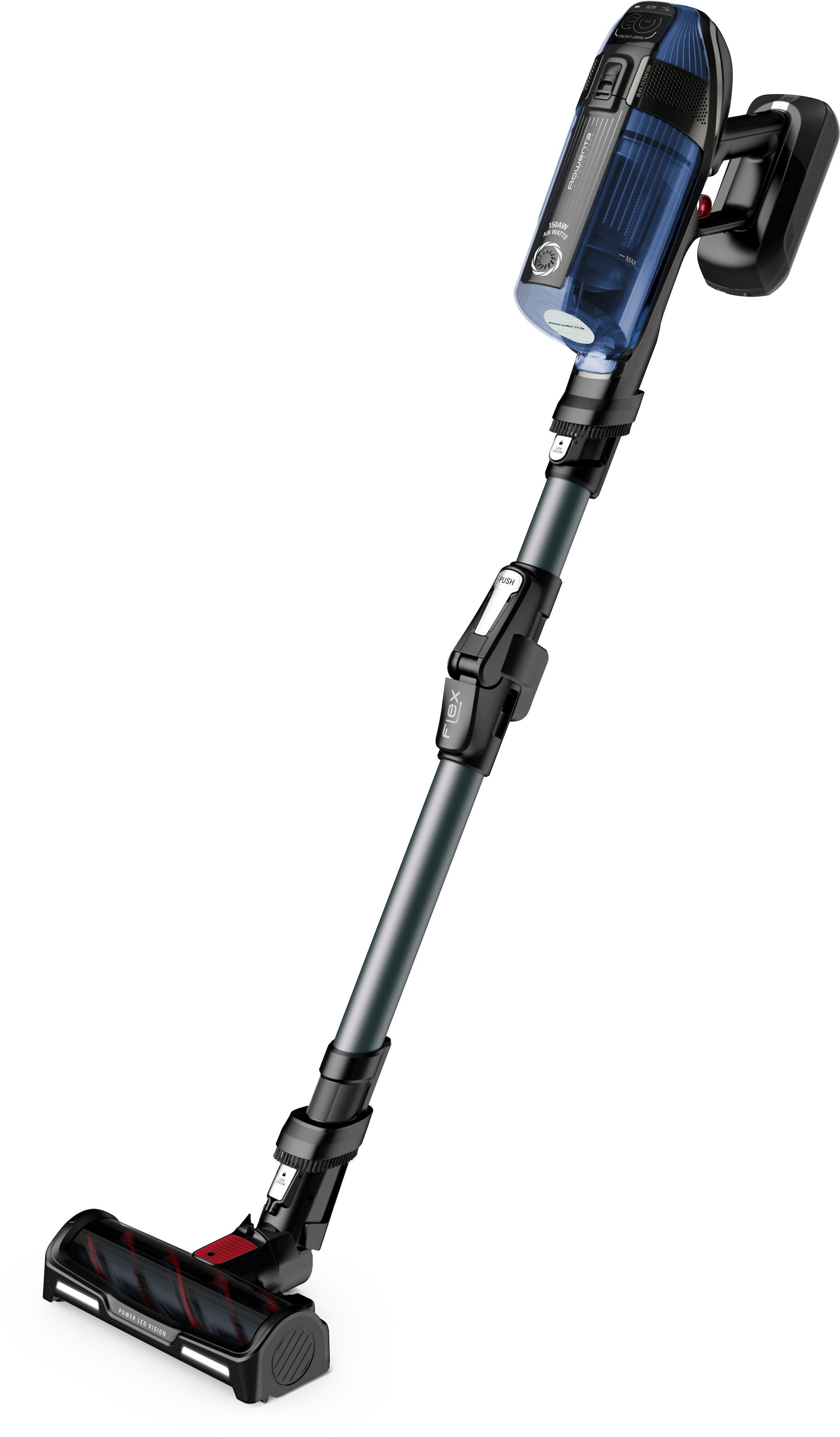 Rowenta Akku-Hand-und Stielstaubsauger »RH98C8 X-Force Flex 12.60 Aqua«, leistungsstark, Aqua Düse, hohes Fassungsvermögen, Flex-Gelenk