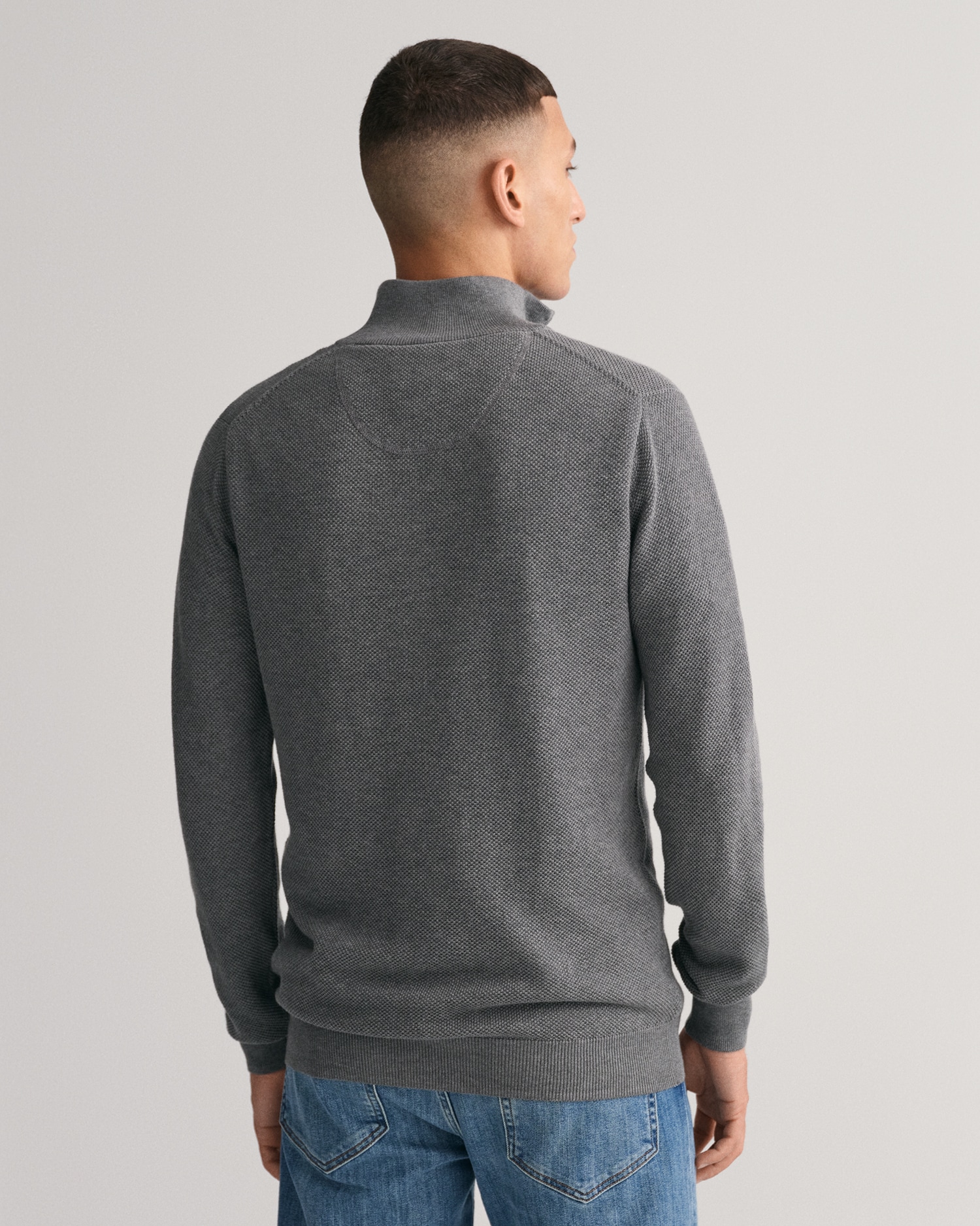 Gant Troyer »COTTON PIQUE HALF ZIP«, mit Piqué-Struktur