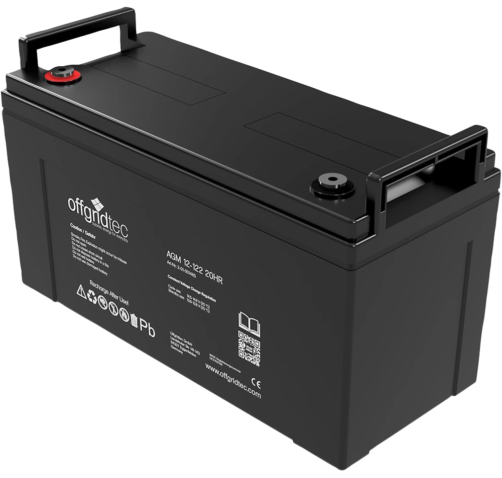 offgridtec M8- 12 Solarakkus 122000 online mAh, Terminals V, »AGM kaufen Solarbatterie«, Schraubbare