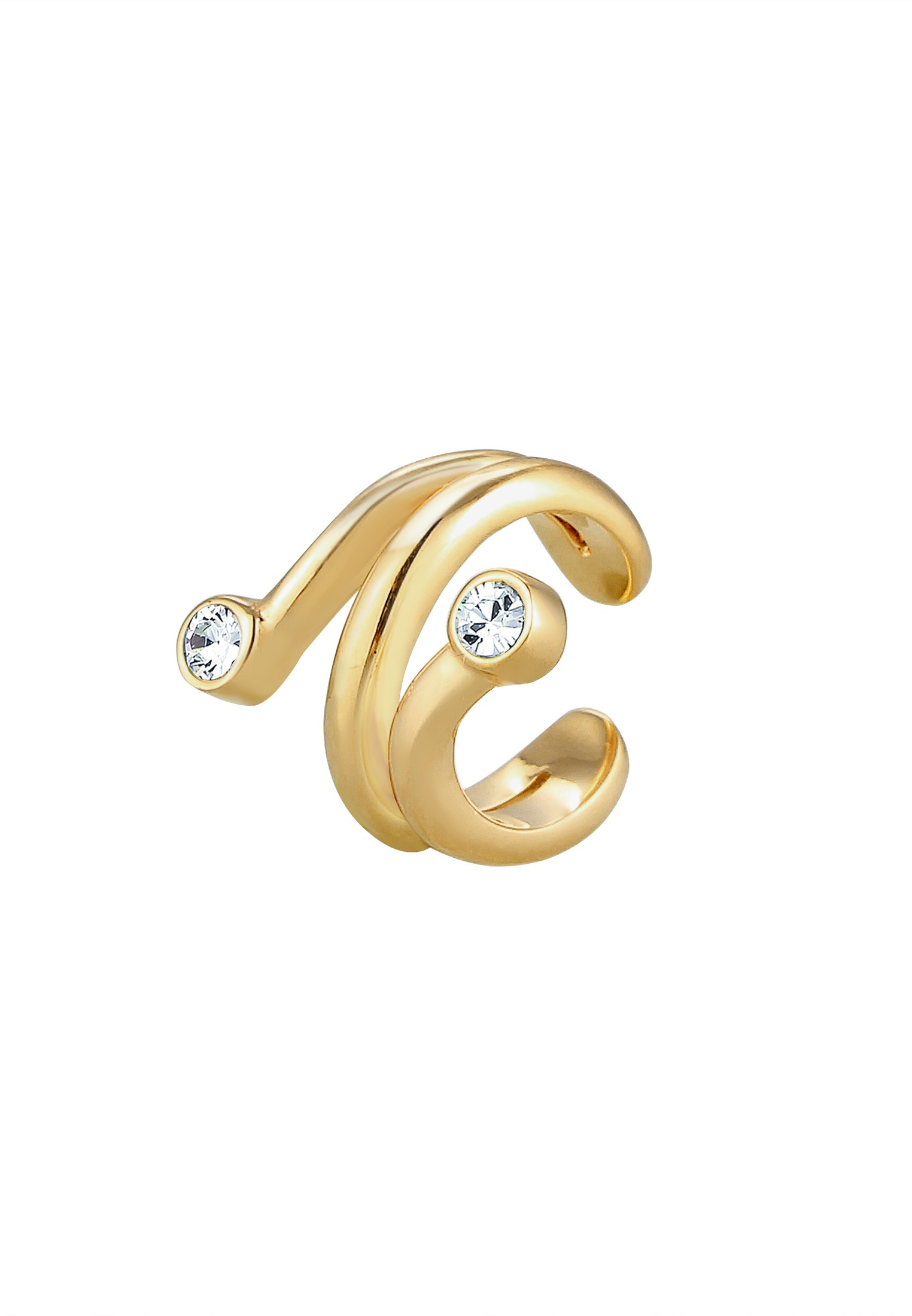 Elli Single-Ohrhaken »Single Earcuff Ohrklemme Glas Kristalle 925 Silber«