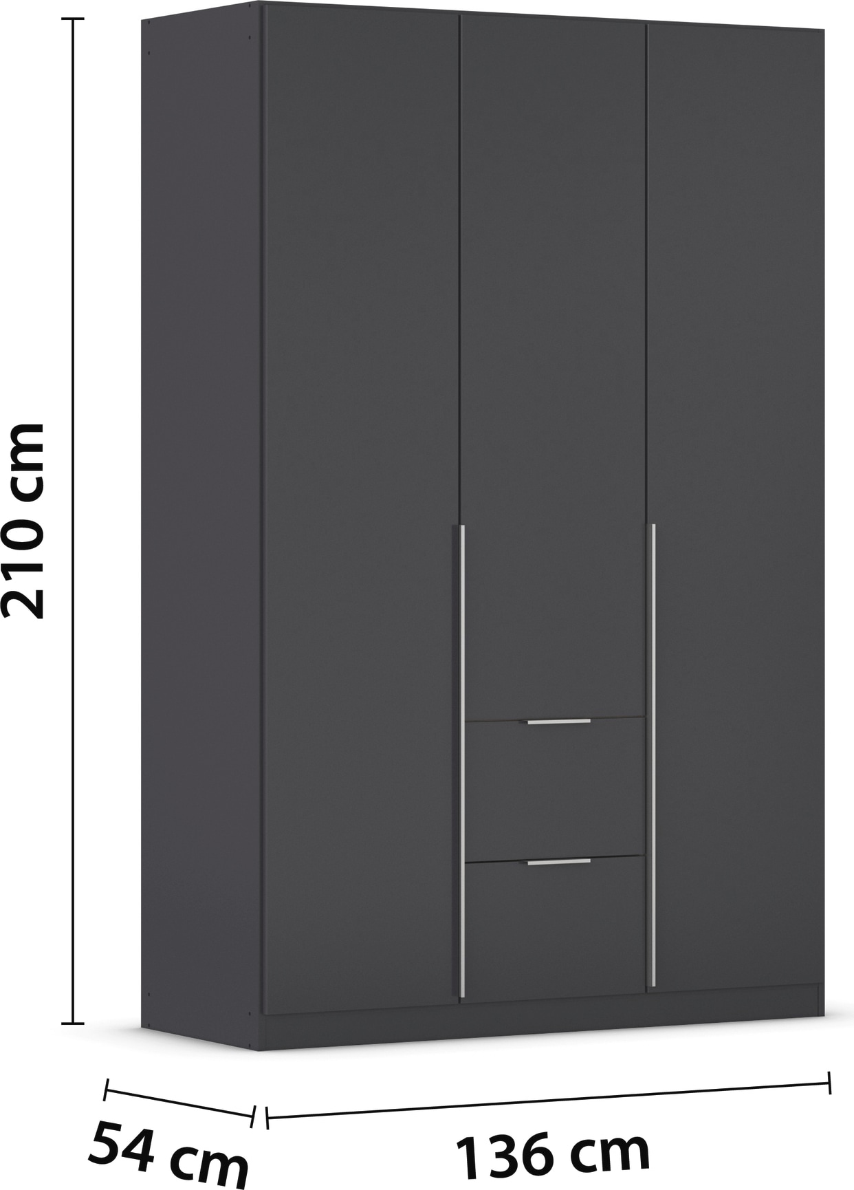 rauch Drehtürenschrank »Kleiderschrank Schrank Garderobe AGORDO mit Dekor- oder Hochglanzfront«, (in zwei Griff-Farben mit Dekor- oder Hochglanzfront), mit Außenschubkästen, in 6 Breiten und 2 Höhen MADE IN GERMANY