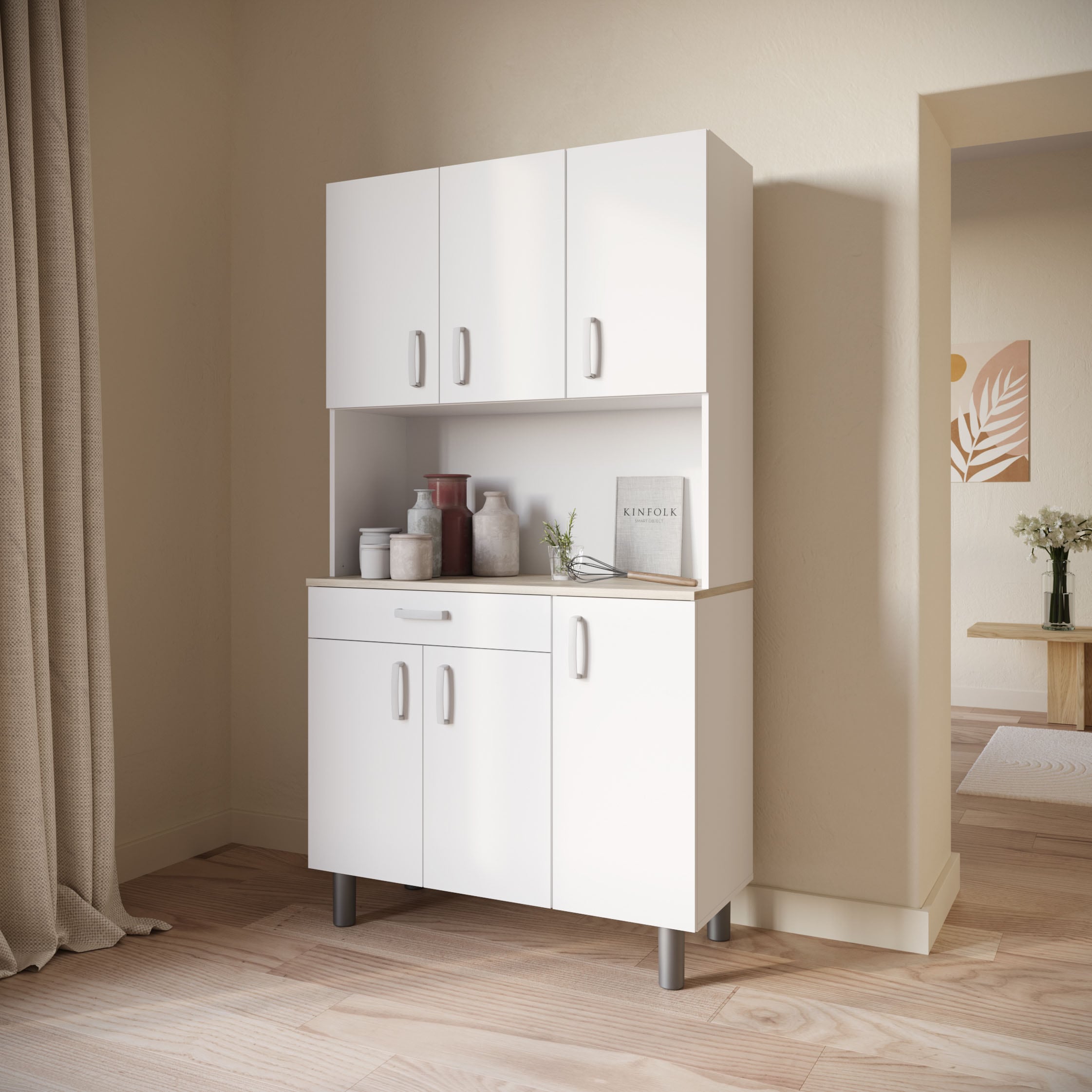 Demeyere GROUP Küchenbuffet »Garlic«, KUECHENBUFFET 6 TUERIG/1 SCHUBLADEN, ohne Elektrogeräte