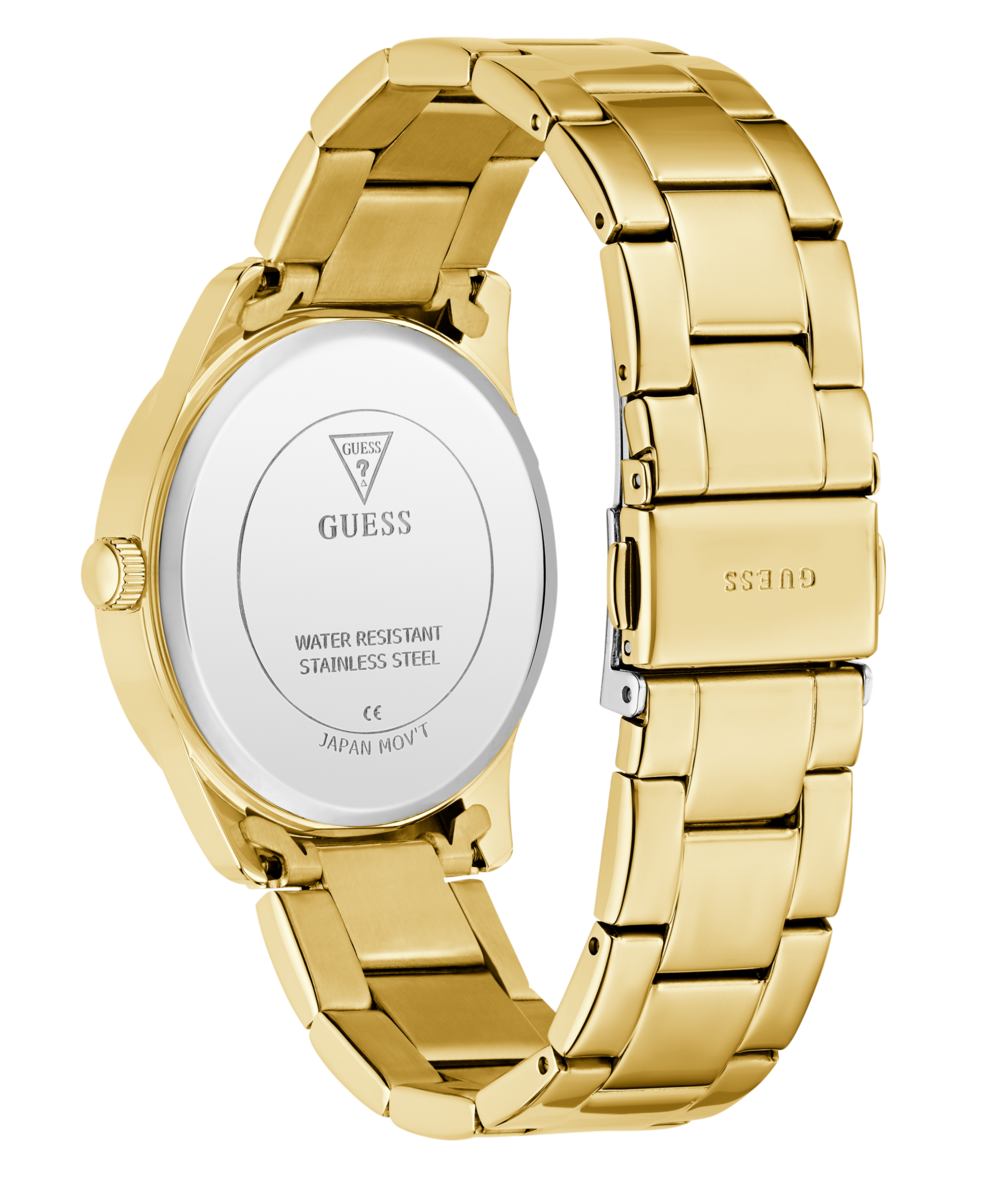 Guess Quarzuhr »ROXY«, Armbanduhr, Damenuhr, Edelstahlarmband, Kristallglas