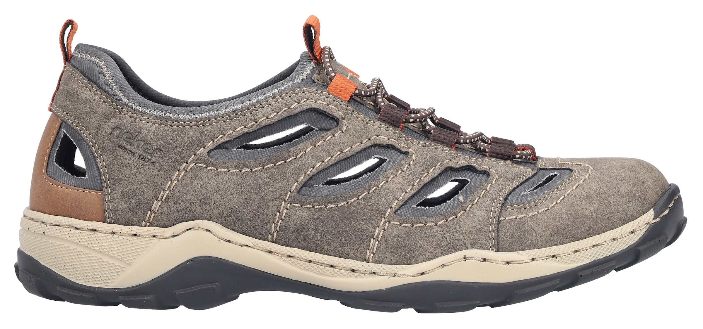 Rieker Slipper  Trekking Schuh, Sandale, Sommerschuh mit praktischem Gummizug