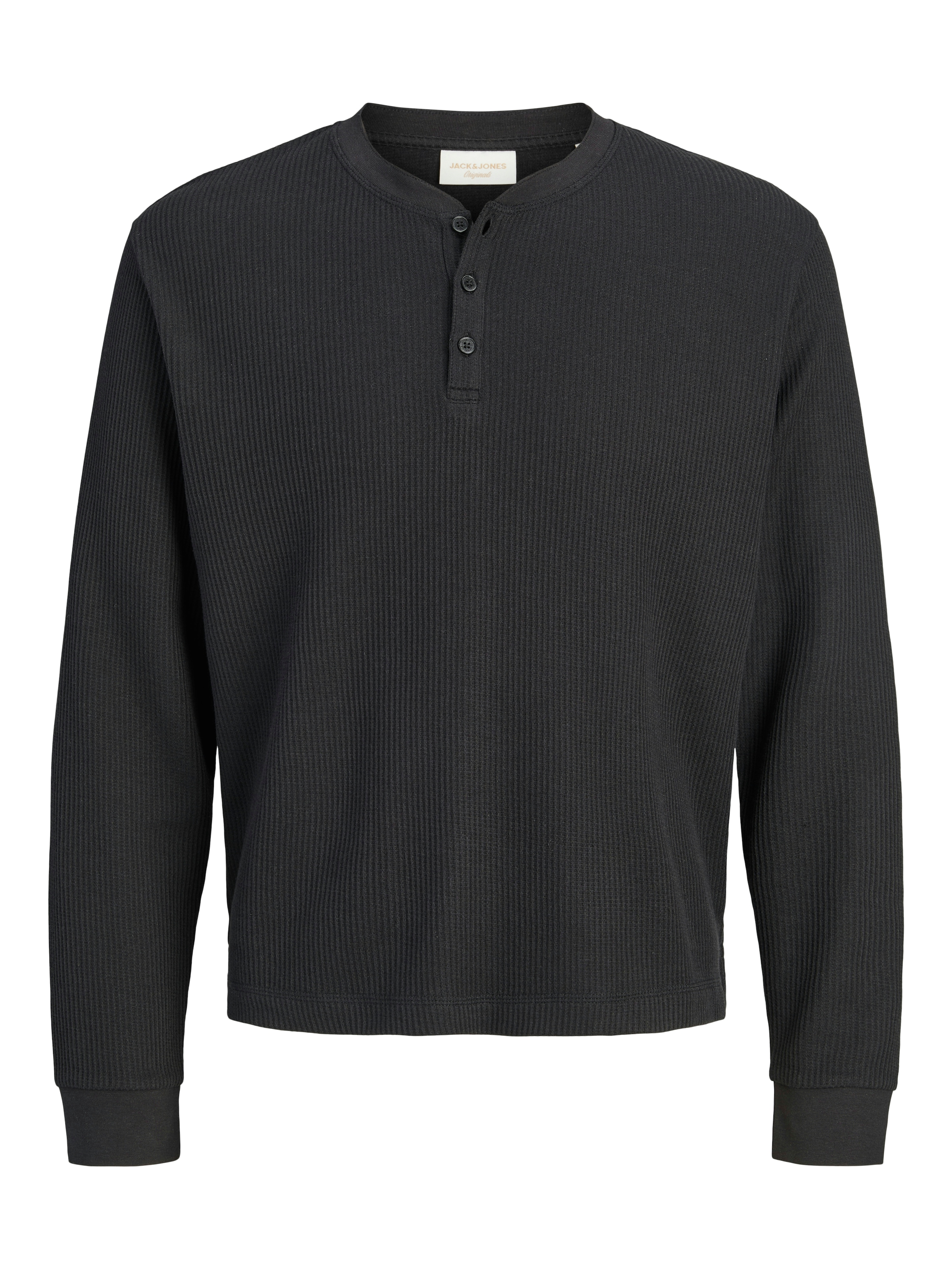 Jack & Jones Langarmshirt »JORCHAMBERI HENLEY LS TEE« Baumwollmischung, regular fit