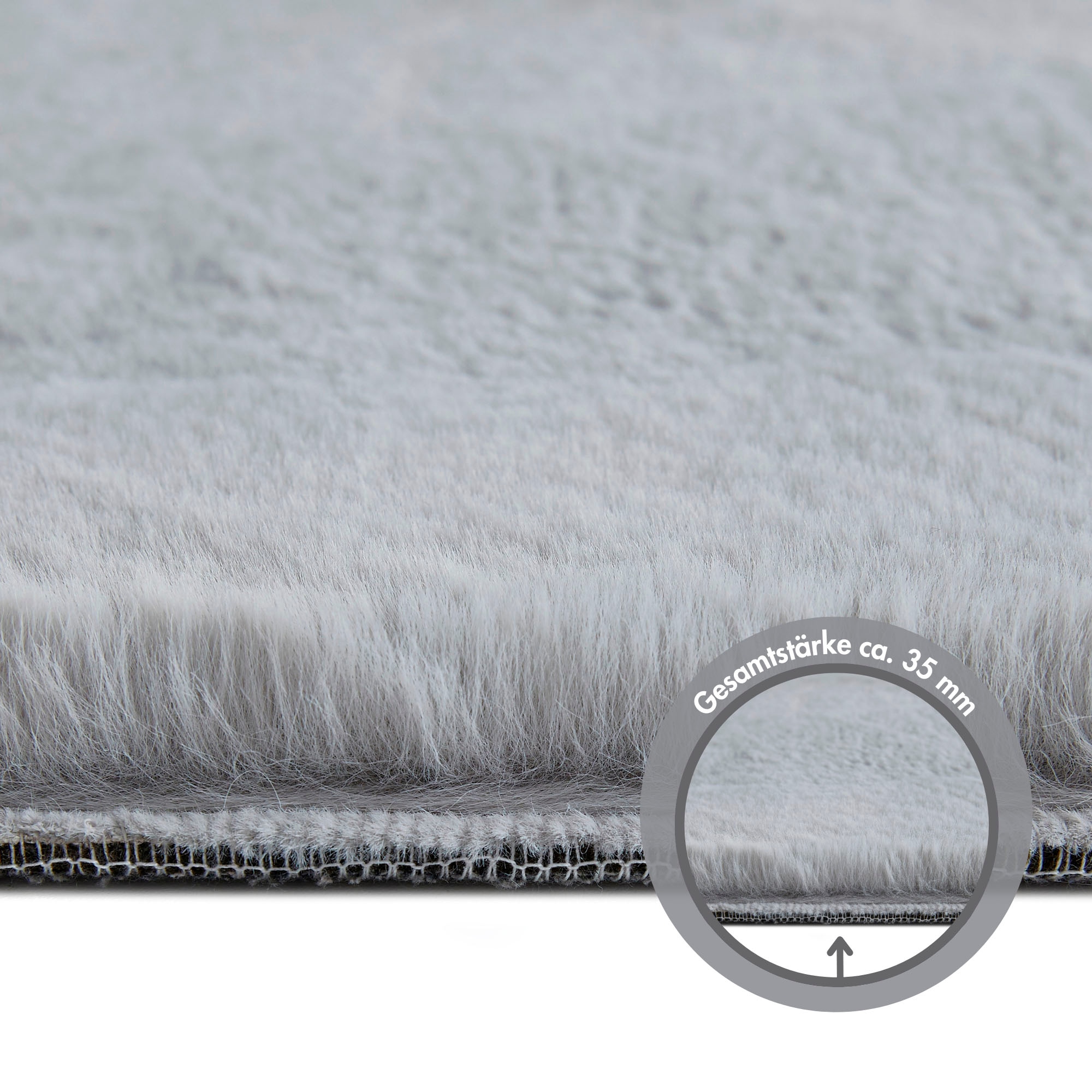 LUXOR living Fellteppich »Novara«, rechteckig, 30 mm Höhe, Kunstfell, Kaninchenfell-Haptik, besonders weicher Hochflor