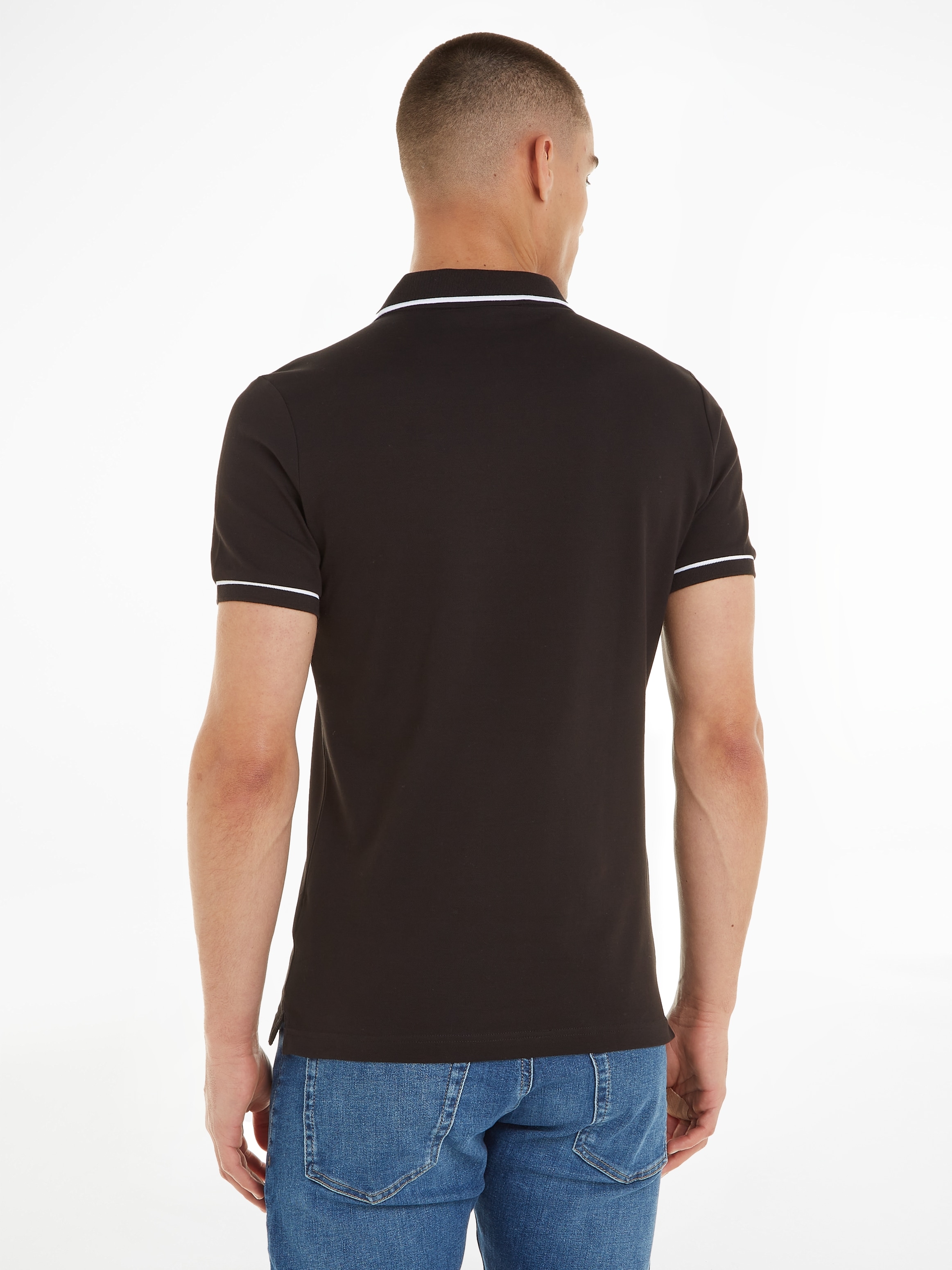 Calvin Klein Jeans Poloshirt »CK ESSENTIAL TIPPING SLIM POLO«, mit Markenstickerei