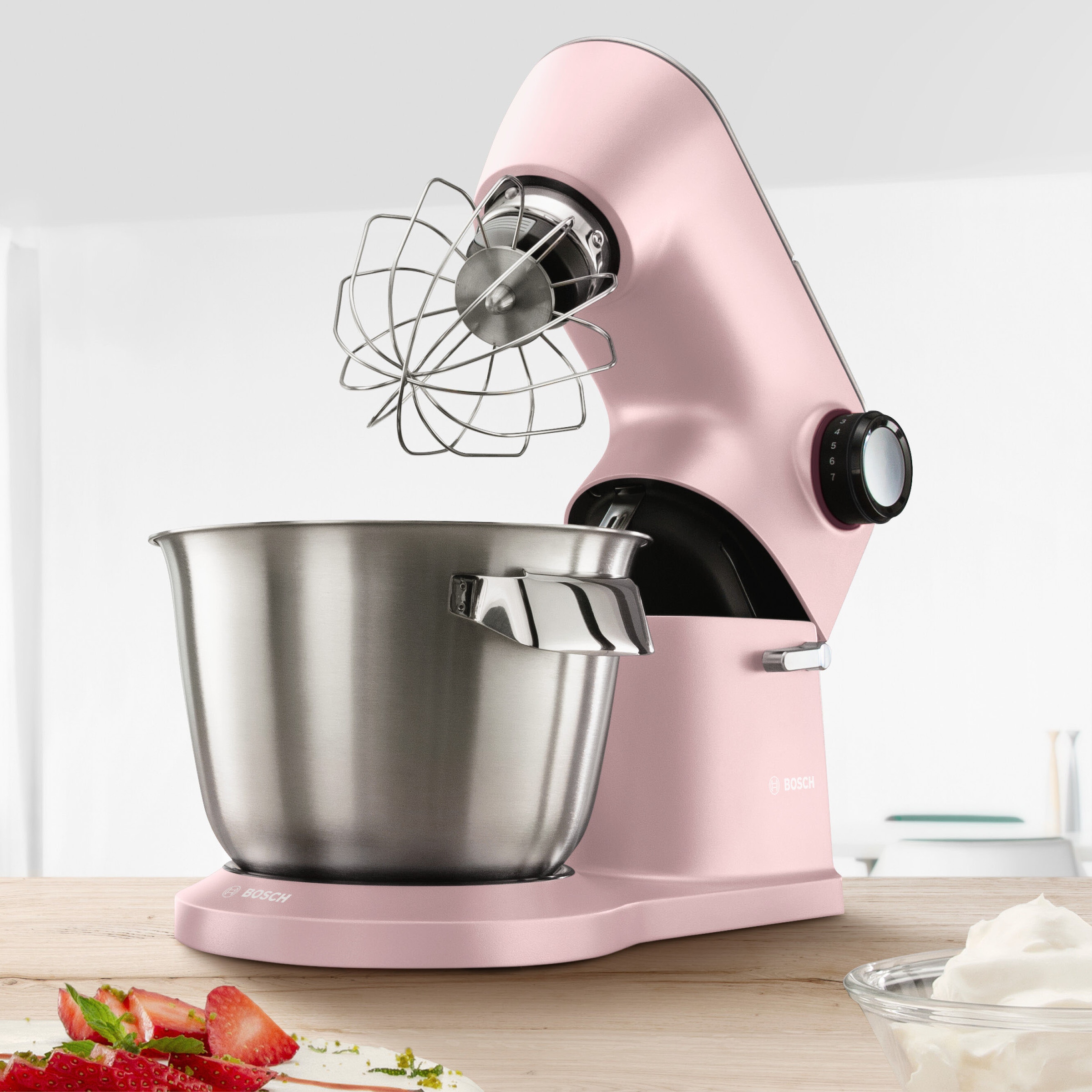 BOSCH Küchenmaschine »MUM9A66N00 OptiMUM«, Profi-Patisserie-Set, Planetenrührwerk, pastelrosé
