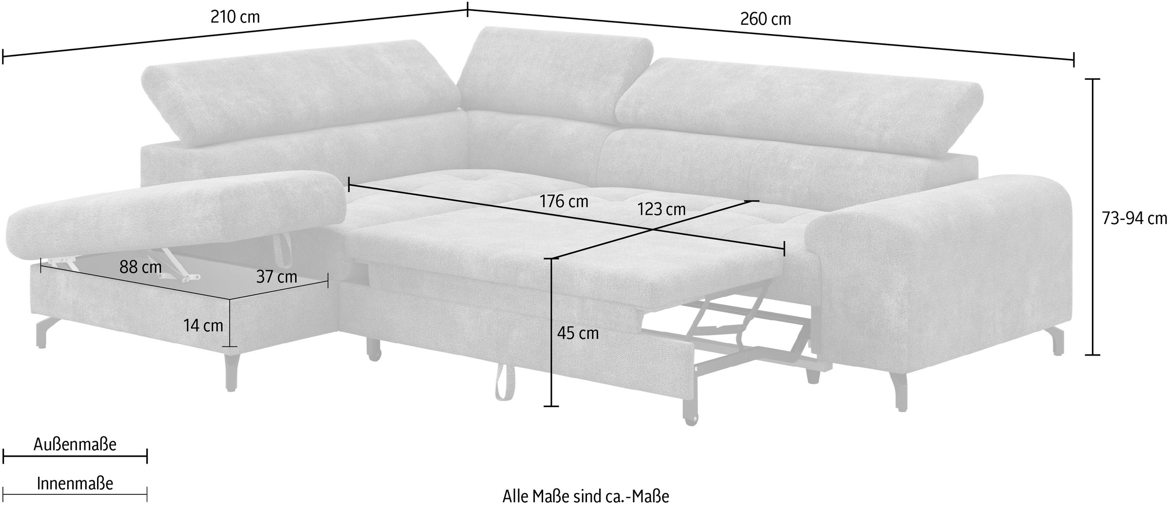 COTTA Ecksofa »Aura«