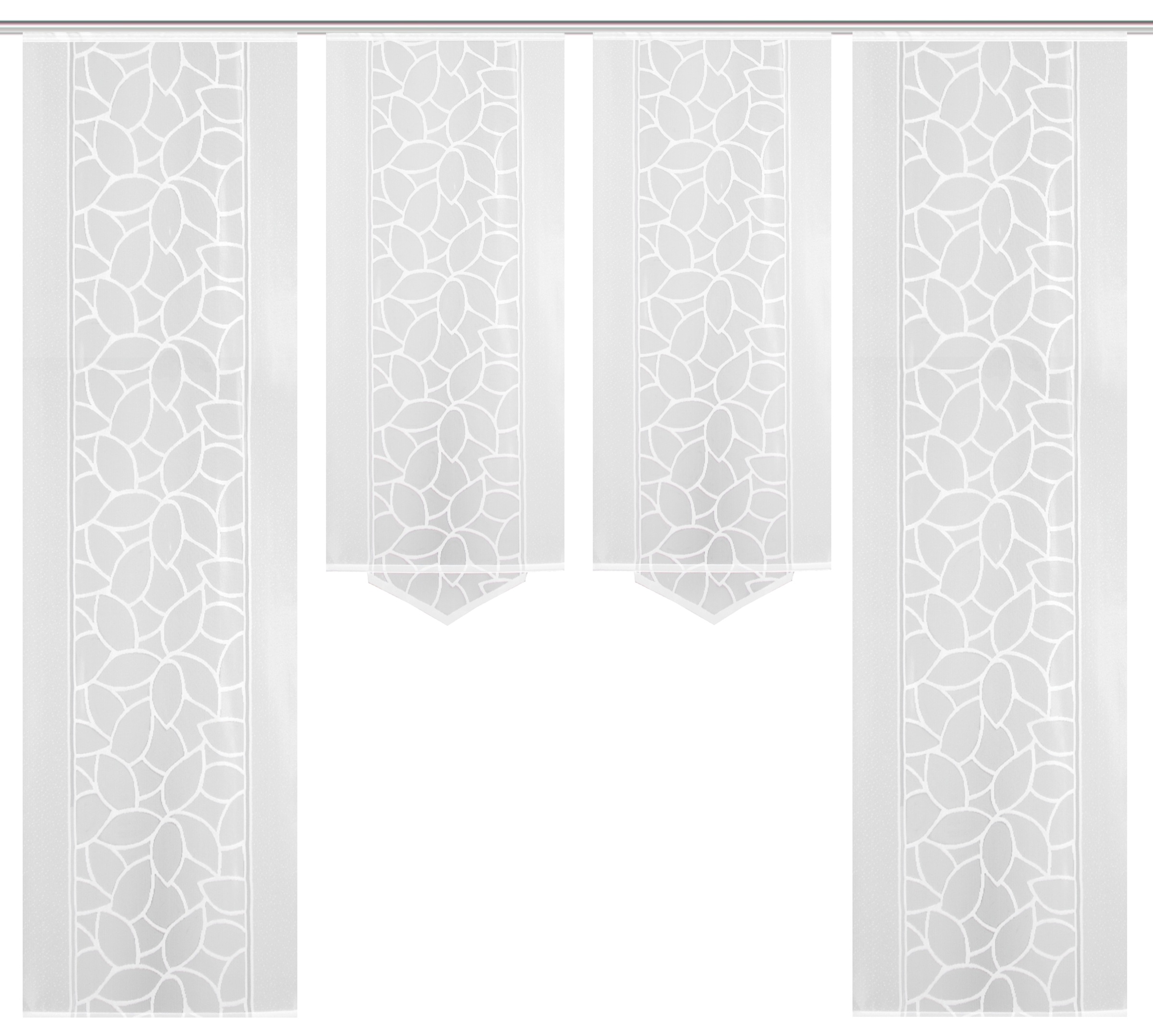 HOME WOHNIDEEN Schiebegardine »JENNA«, (4 St.), Schiebevorhang Jacquard Set