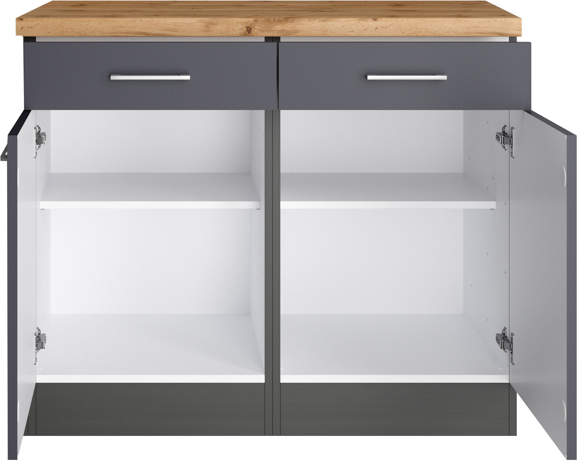 KOCHSTATION Unterschrank »KS-Milan« Unterschrank 100 cm, matte oder hochglänzende Fronten