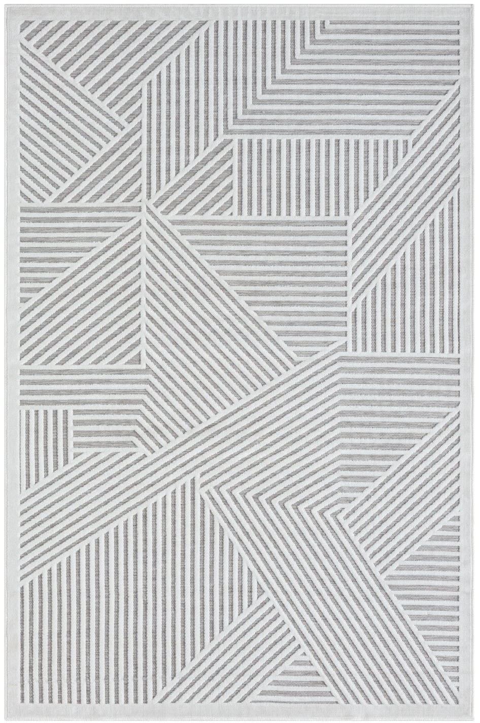 Myflair Möbel & Accessoires Teppich »Vill Lagerräumung«, rechteckig, 8 mm Höhe, modernes Design, Hoch-Tief Effekt, Outdoor geeignet, Balkon, Terrasse