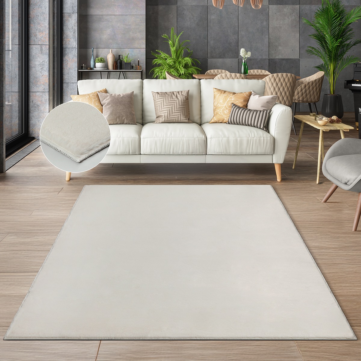 the carpet Teppich »Cosy«, rechteckig, 11 mm Höhe, Wohnzimmer Teppich Fell- günstig online kaufen