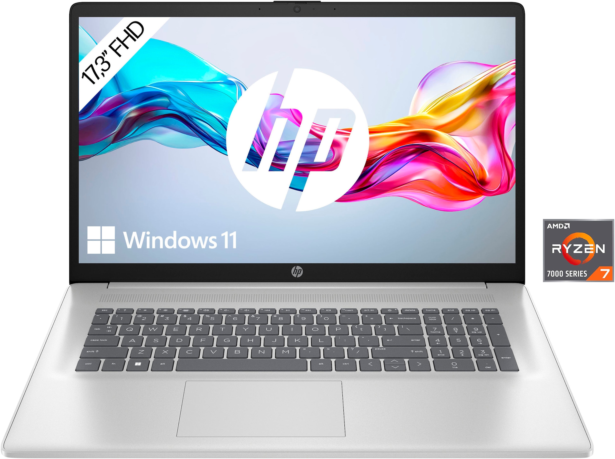 HP Notebook »17-cp3271ng«, 43,94 cm, / 17,3 Zoll, AMD, Ryzen 7, 512 GB SSD