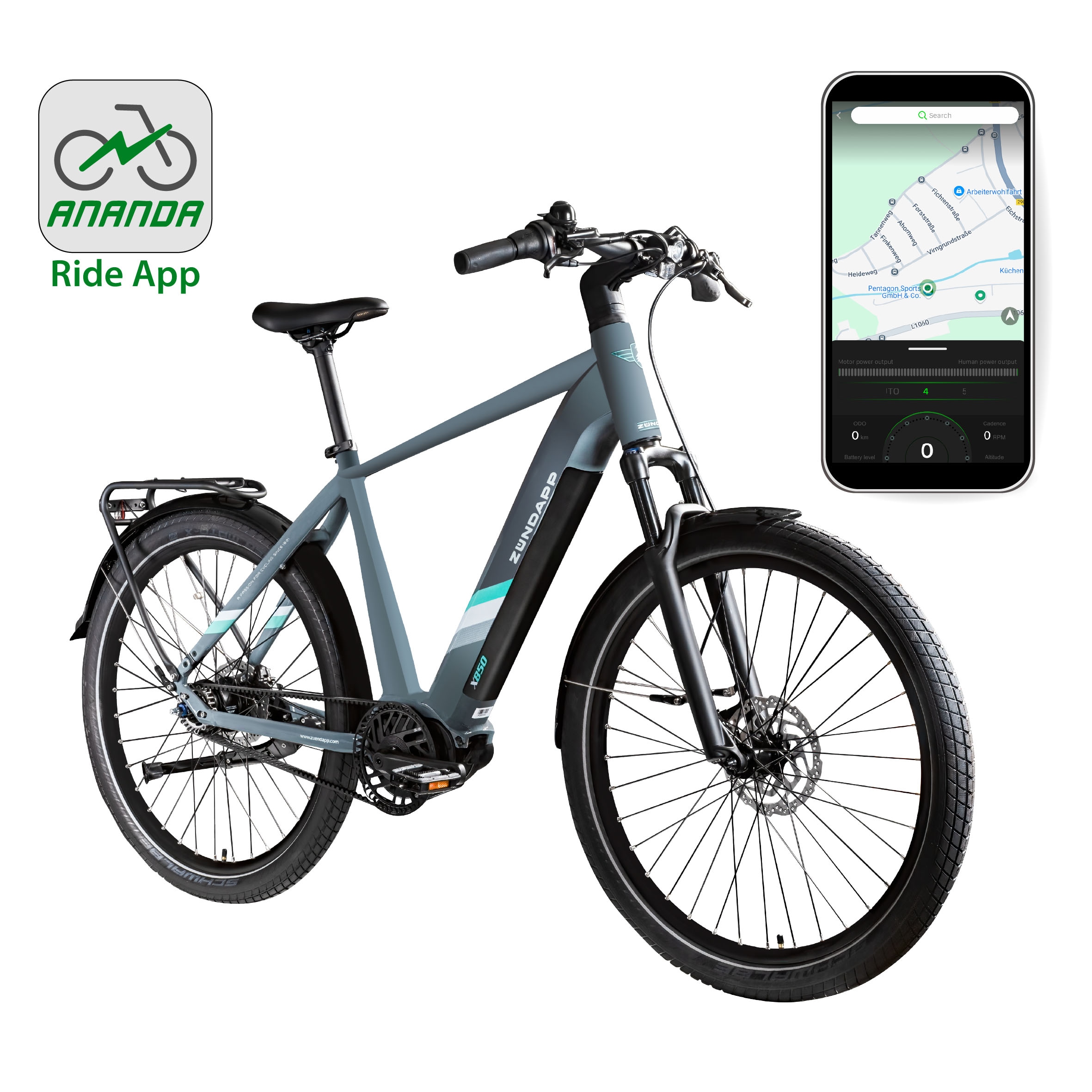 Zündapp E-Bike »X850«, 7 Gang, Mittelmotor 250 W