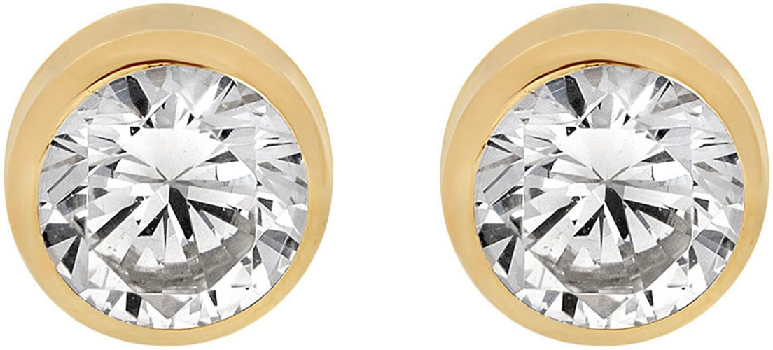 Firetti Paar Ohrstecker »Schmuck Geschenk Gold 375 Ohrschmuck Ohrringe Solitär«, mit Zirkonia (synth.)