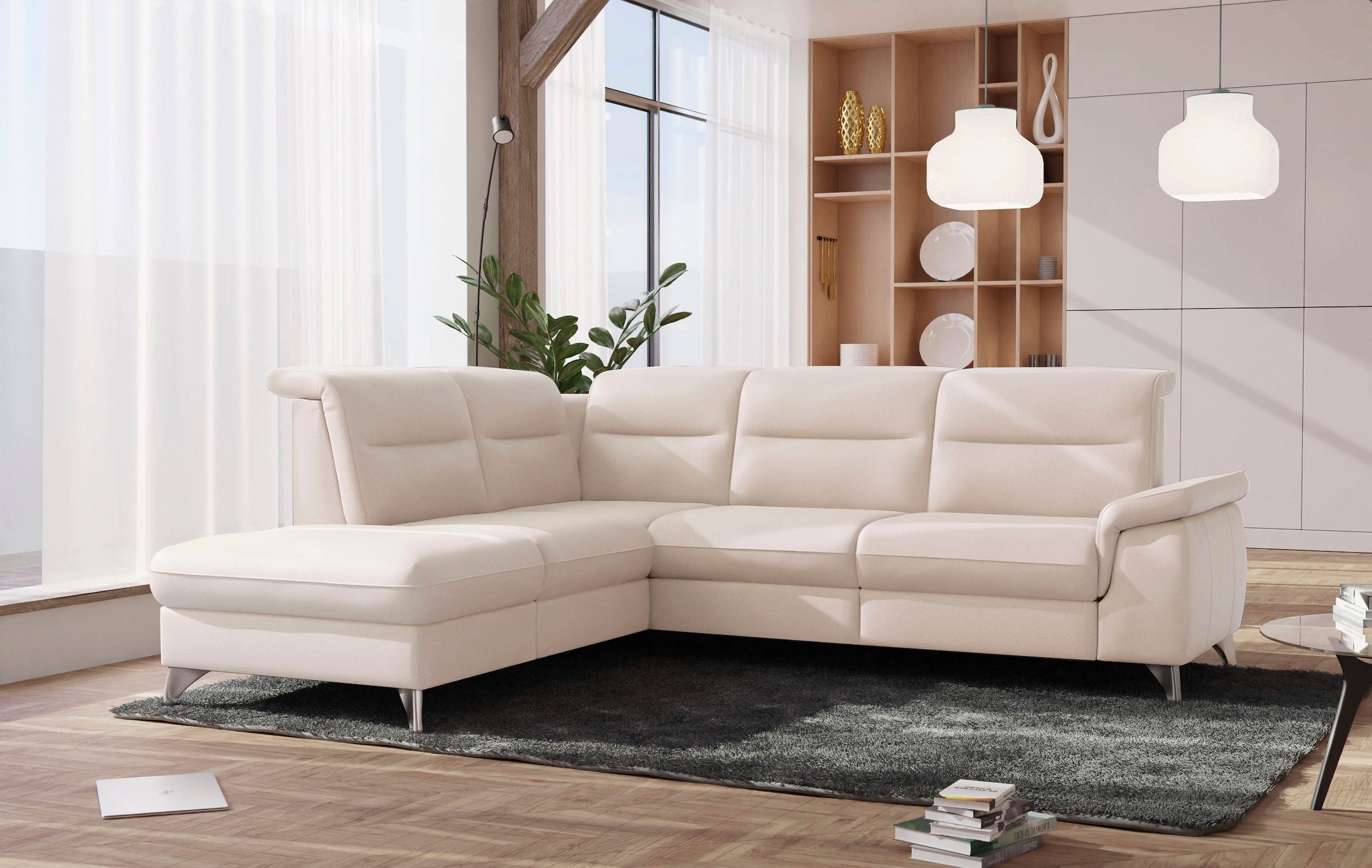sit&more Ecksofa »Astoria L-Form« wahlweise mit motorischer Relaxfunktion