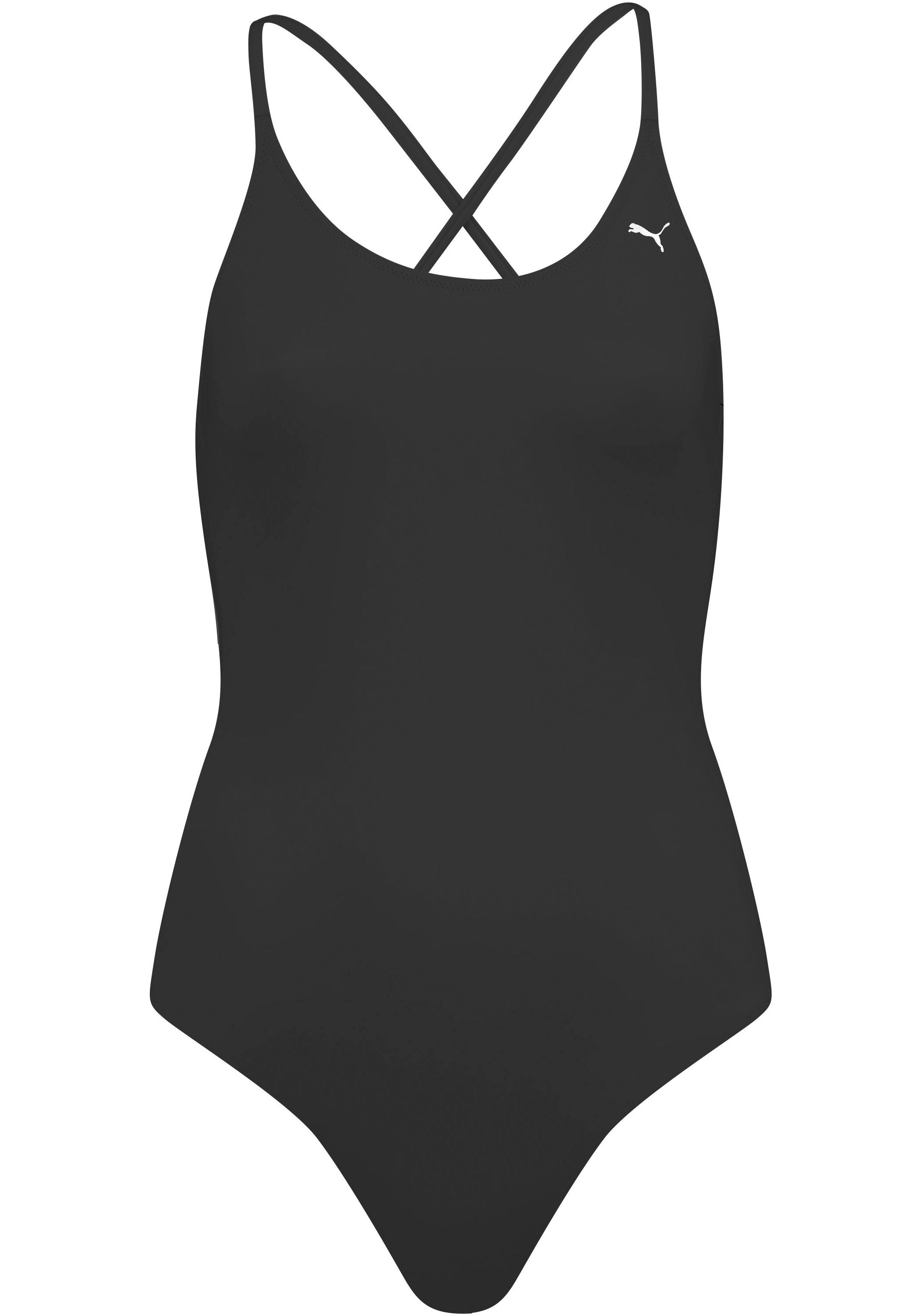 PUMA Badeanzug, V-Neck Crossback