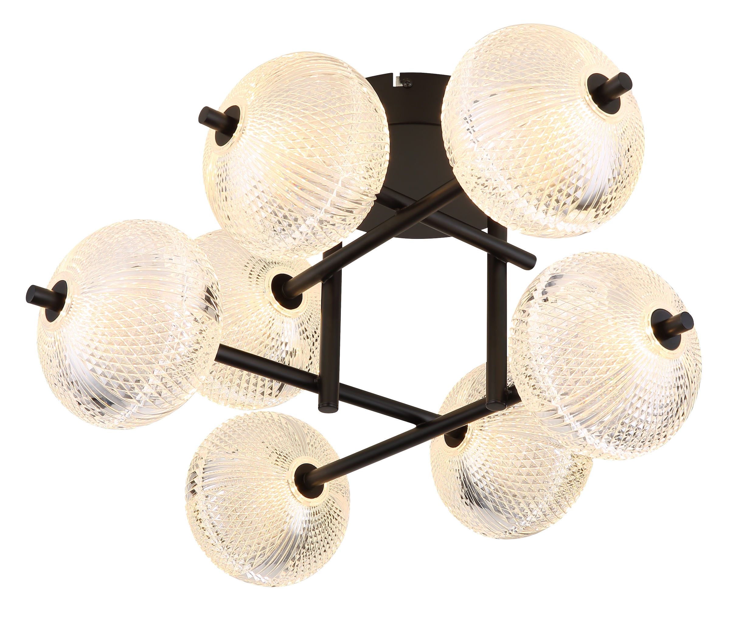 GLOBO LIGHTING LED Deckenleuchte »AIDA« LED-Modul 1 Stk. Deckenlampe/schwar günstig online kaufen