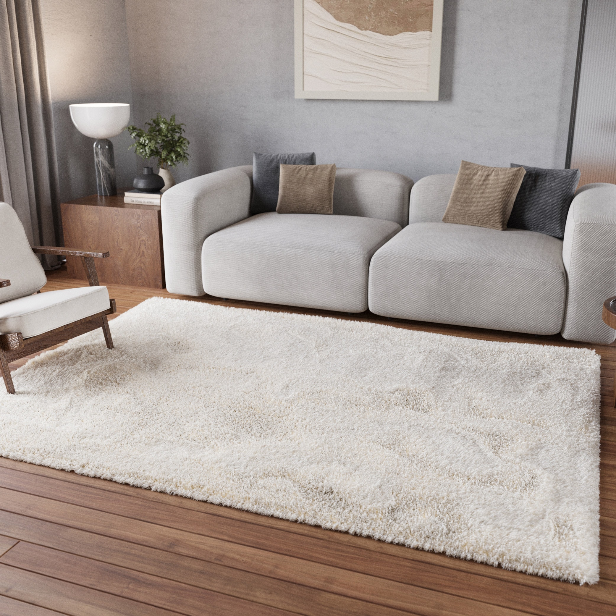 Homie Living Teppich »Parma«, rechteckig, 50 mm Höhe, Hochflor, gewebt, kus günstig online kaufen