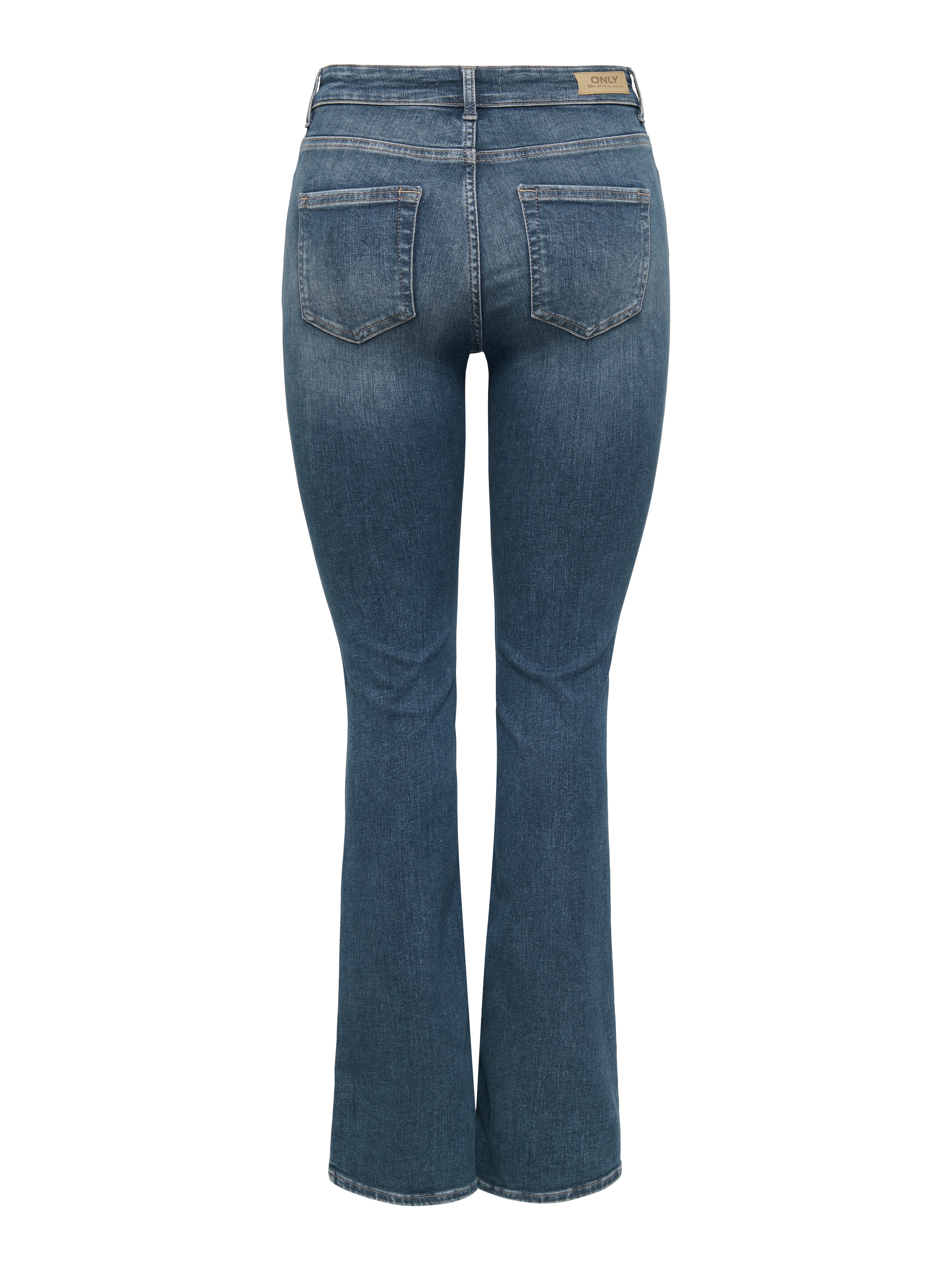 ONLY Bootcut-Jeans »ONLBLUSH MID WAIST FLARED DNM REA1099« mit dezentem Used-Look