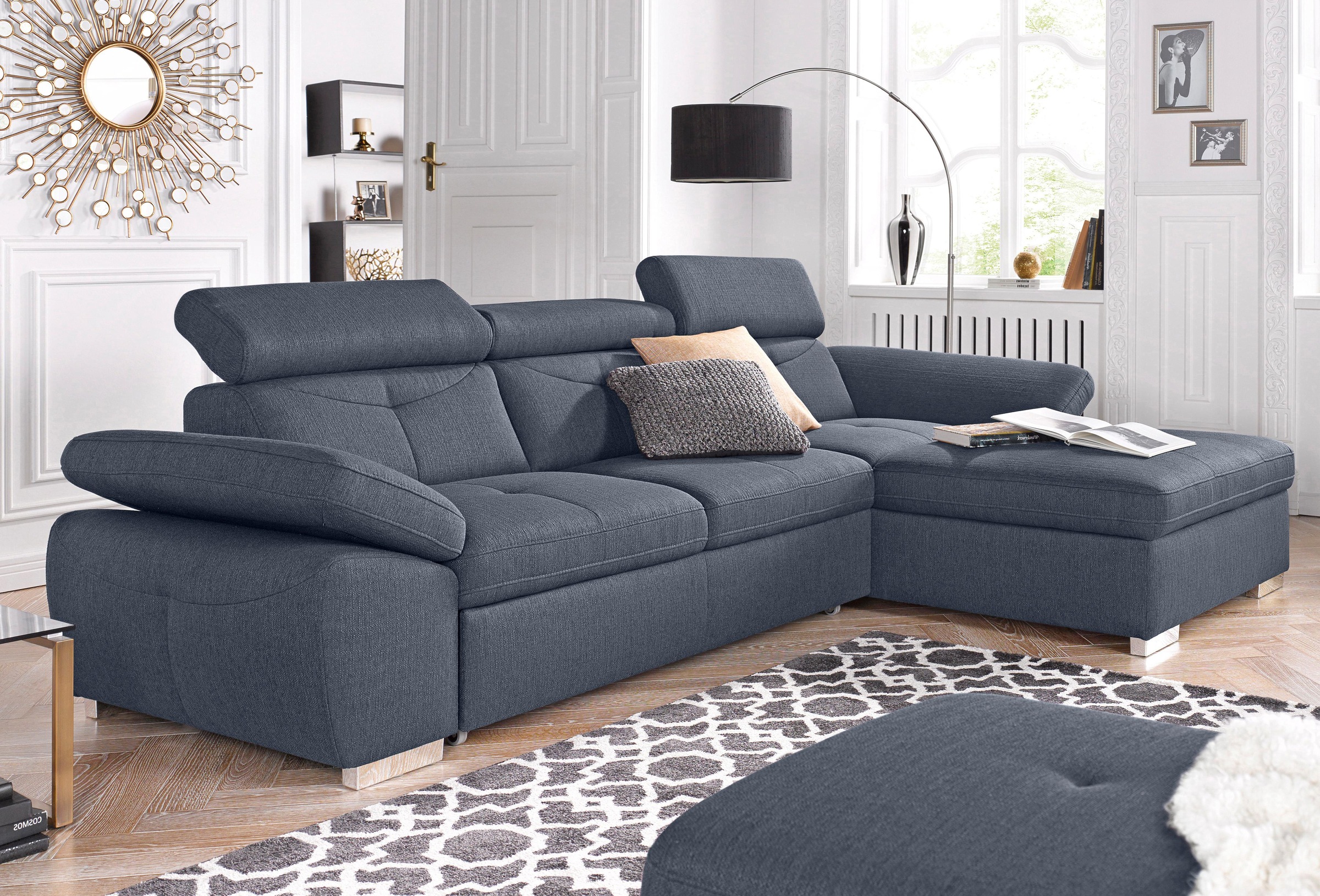 exxpo - sofa fashion Ecksofa »Spring, super bequem, mit Armteil- und Kopfte günstig online kaufen